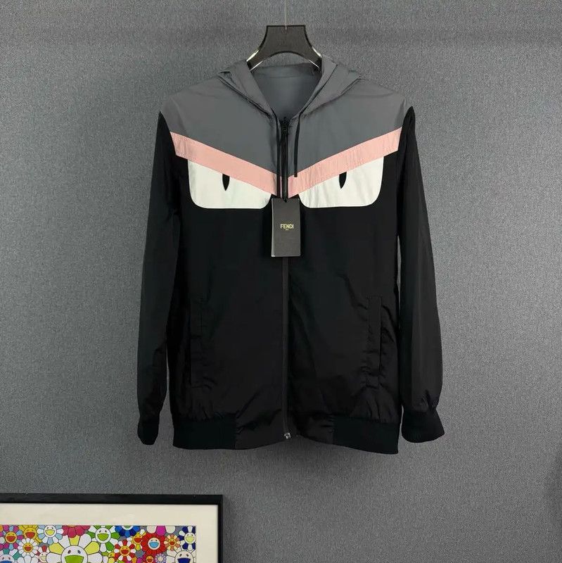 Fendi Fendi Black Men's Zip-up Jacket 0089 Size US M / EU 48-50 / 2 - 1 Thumbnail