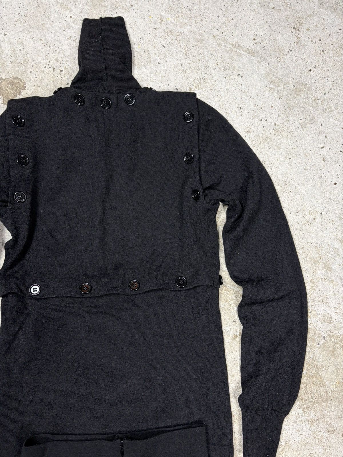 Dolce & Gabbana FW 2003 Dolce & Gabbana Black Button Up Skirt & Sweater Set Size S / US 4 / IT 40 - 21 Thumbnail