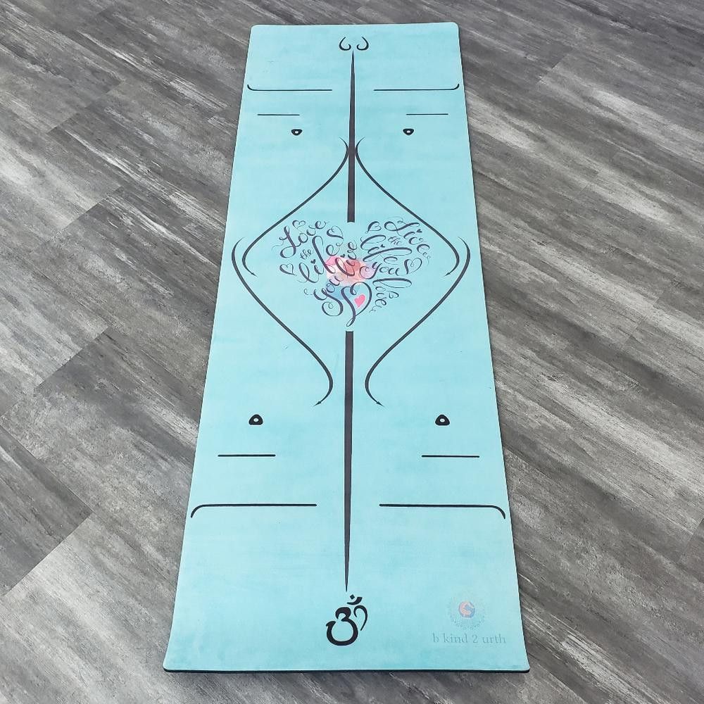 Designer Aqua | B KIND 2 URTH | Align With Love Yoga Mat Size ONE SIZE - 1 Thumbnail