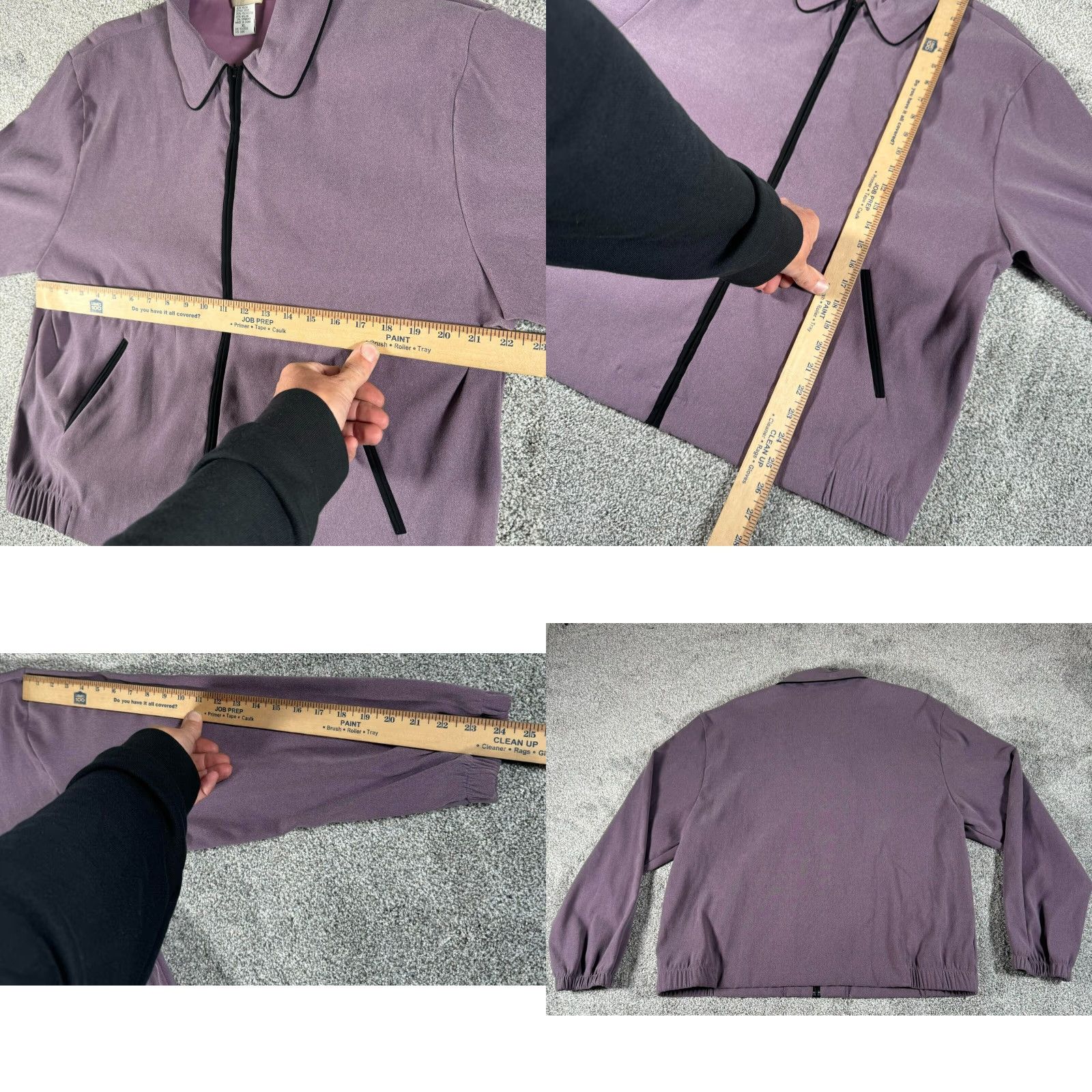 Vintage VINTAGE Teddi Jacket Womens XL 80s 90s Full Zip Pockets Peter Pan Collar Pastel Purple Zip Pockets Size XL / US 12-14 / IT 48-50 - 8 Thumbnail