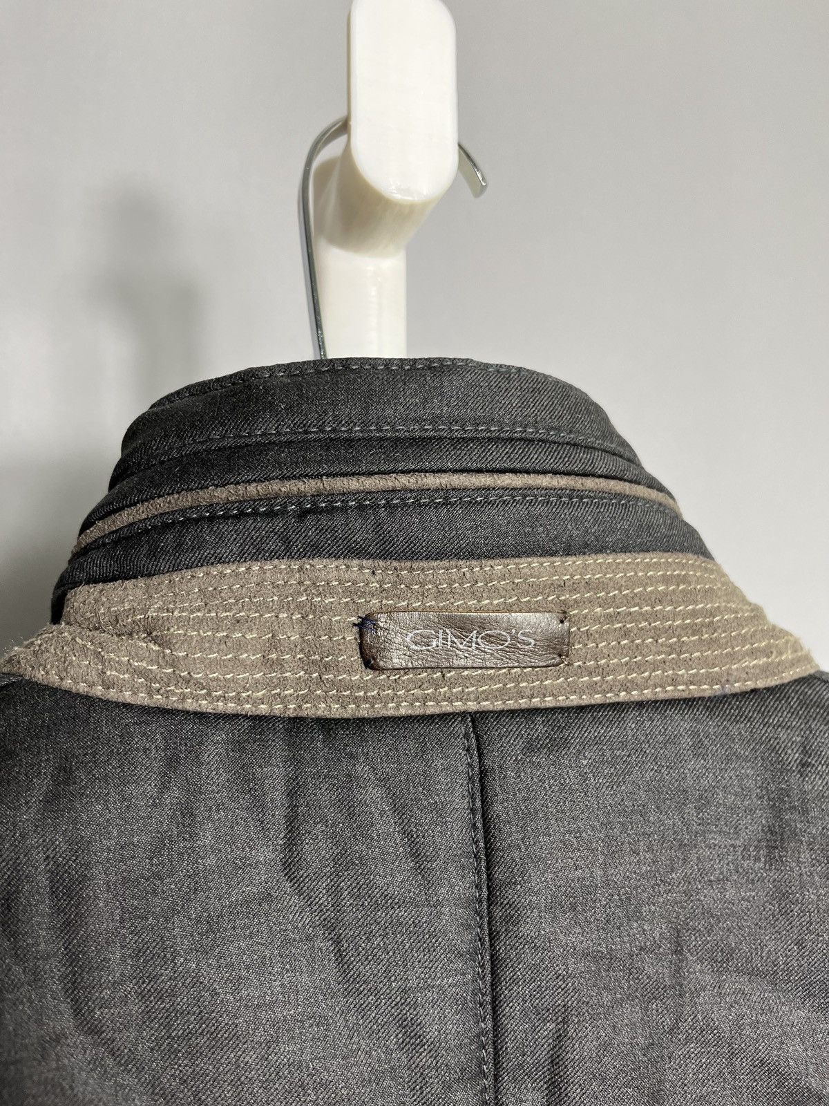 Gimo's gimos lanificio comero mens jacket wool grey coat full zip Size US L / EU 52-54 / 3 - 8 Thumbnail