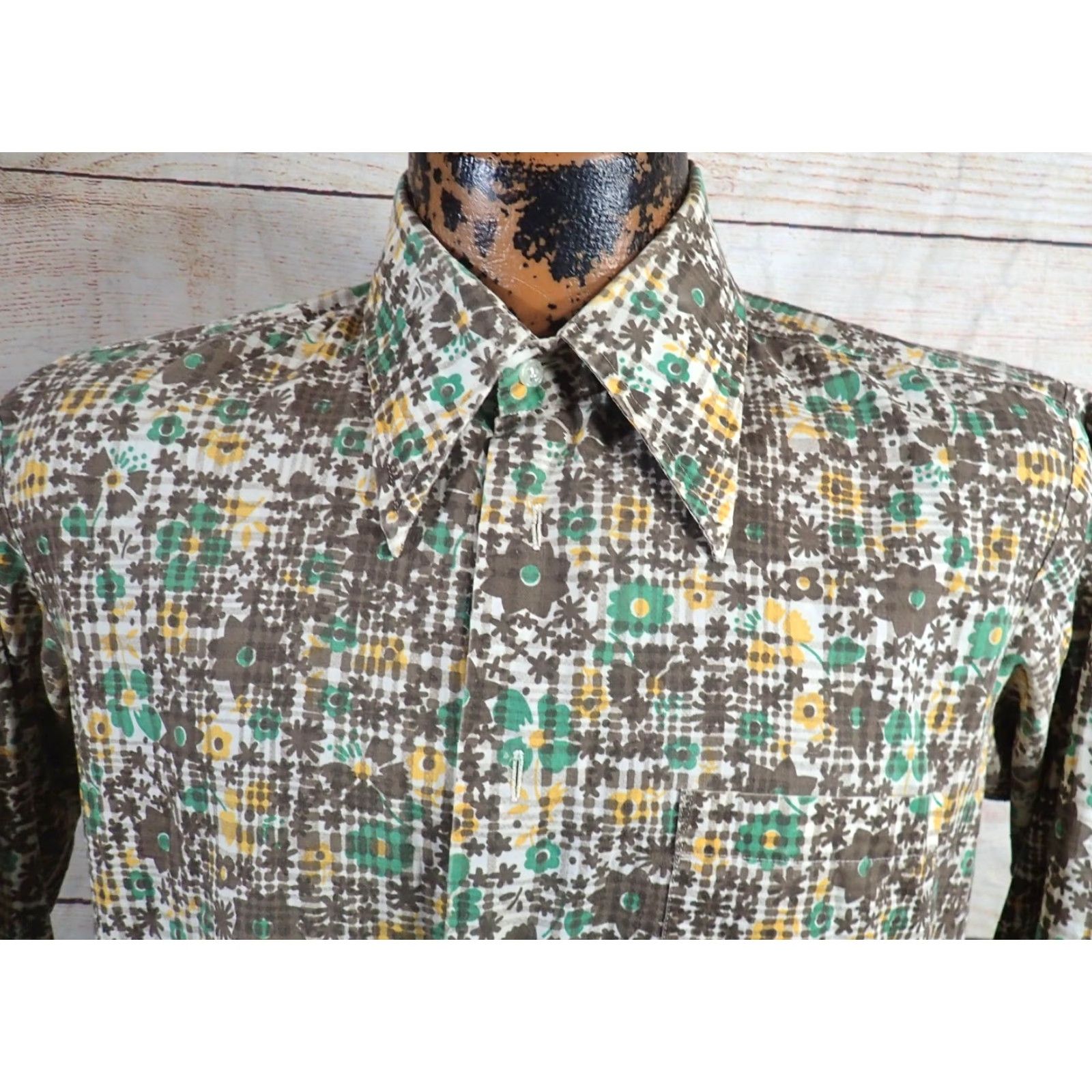 Vintage VINTAGE National Shirt Shops Shirt Mens M 60s 70s Floral Rockabilly Disco AOP Bohemian 1970s Vintage True - Size US M / EU 48-50 / 2 - 2 Thumbnail