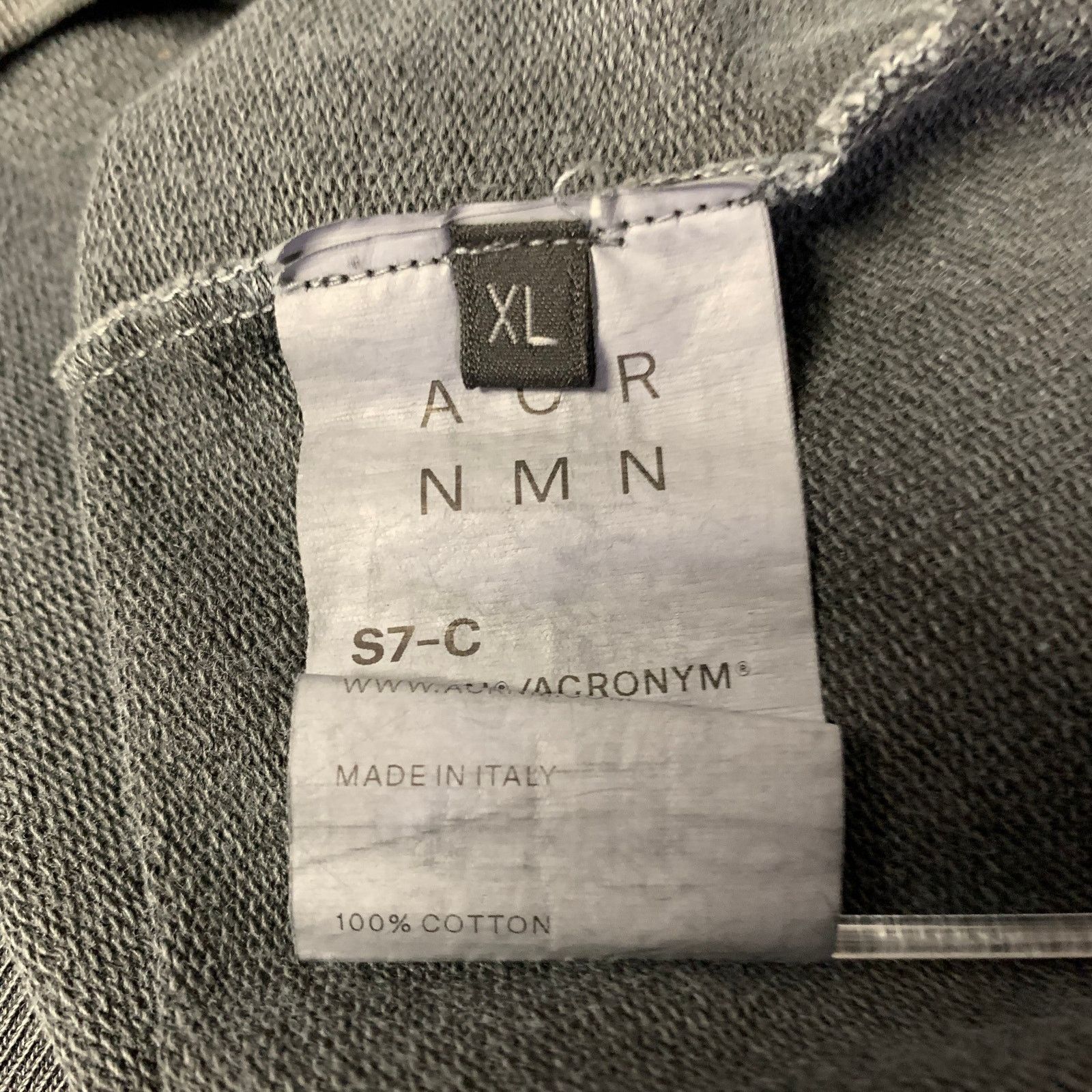 Acronym ACRONYM Size XL Grey Wash Cotton Hooded Sweatshirt Size US XL / EU 56 / 4 - 6 Thumbnail