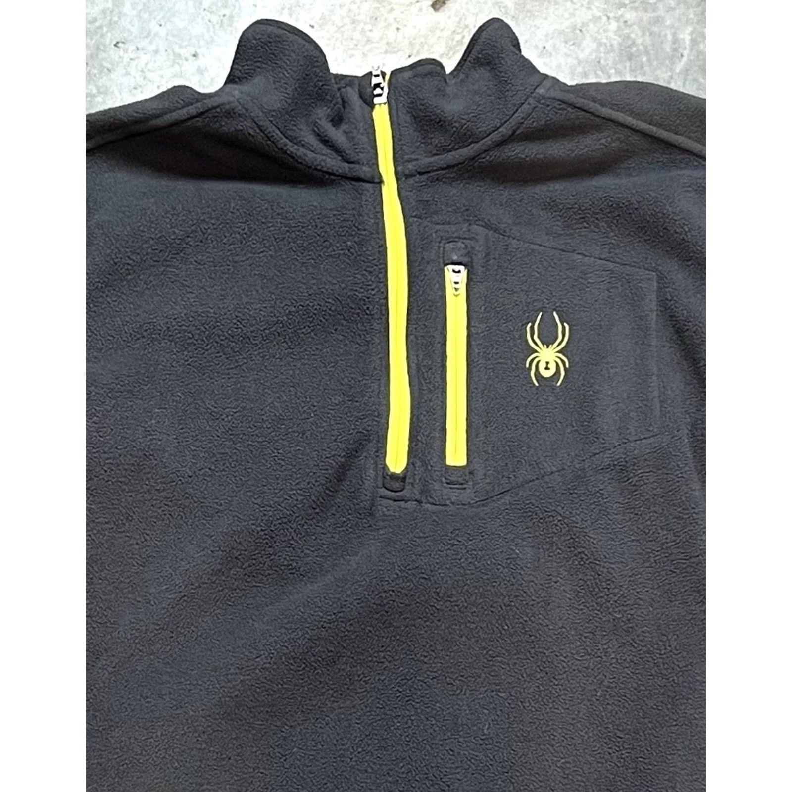 Spyder Spyder Jacket Mens M Gray With Yellow Accent Logo Windbreaker Outdoor Adults Size US M / EU 48-50 / 2 - 3 Thumbnail