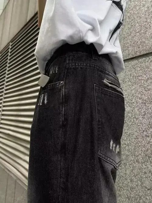 Japanese Brand × Jean Street ripped corrugated pleated micro-flared jeans Size US 32 / EU 48 - 4 Thumbnail