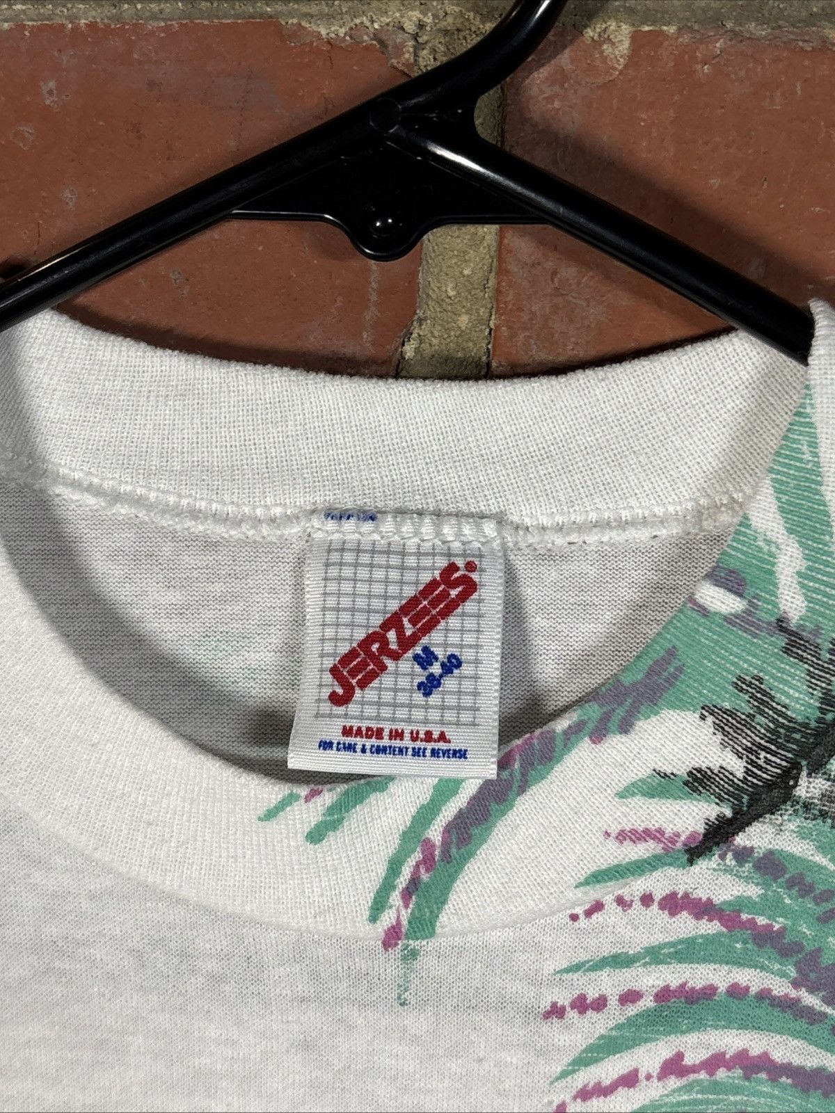 Jerzees Vintage 90s AOP Sailboat Beach Theme Shirt Jerzees USA Sz M Size US M / EU 48-50 / 2 - 3 Thumbnail