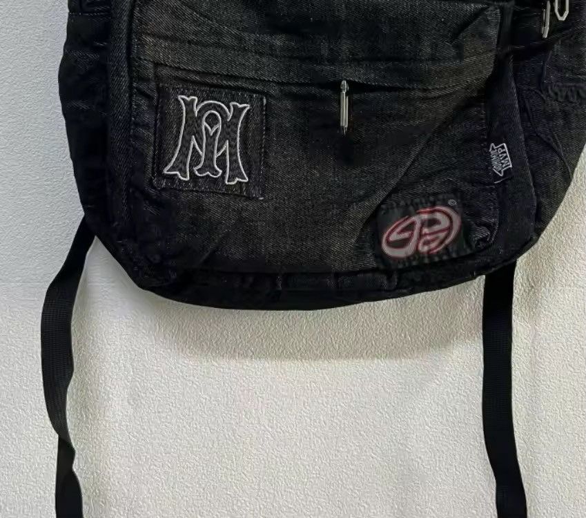 Japanese Brand Denim Backpack Streetwear Embroidery Letter Size ONE SIZE - 3 Thumbnail