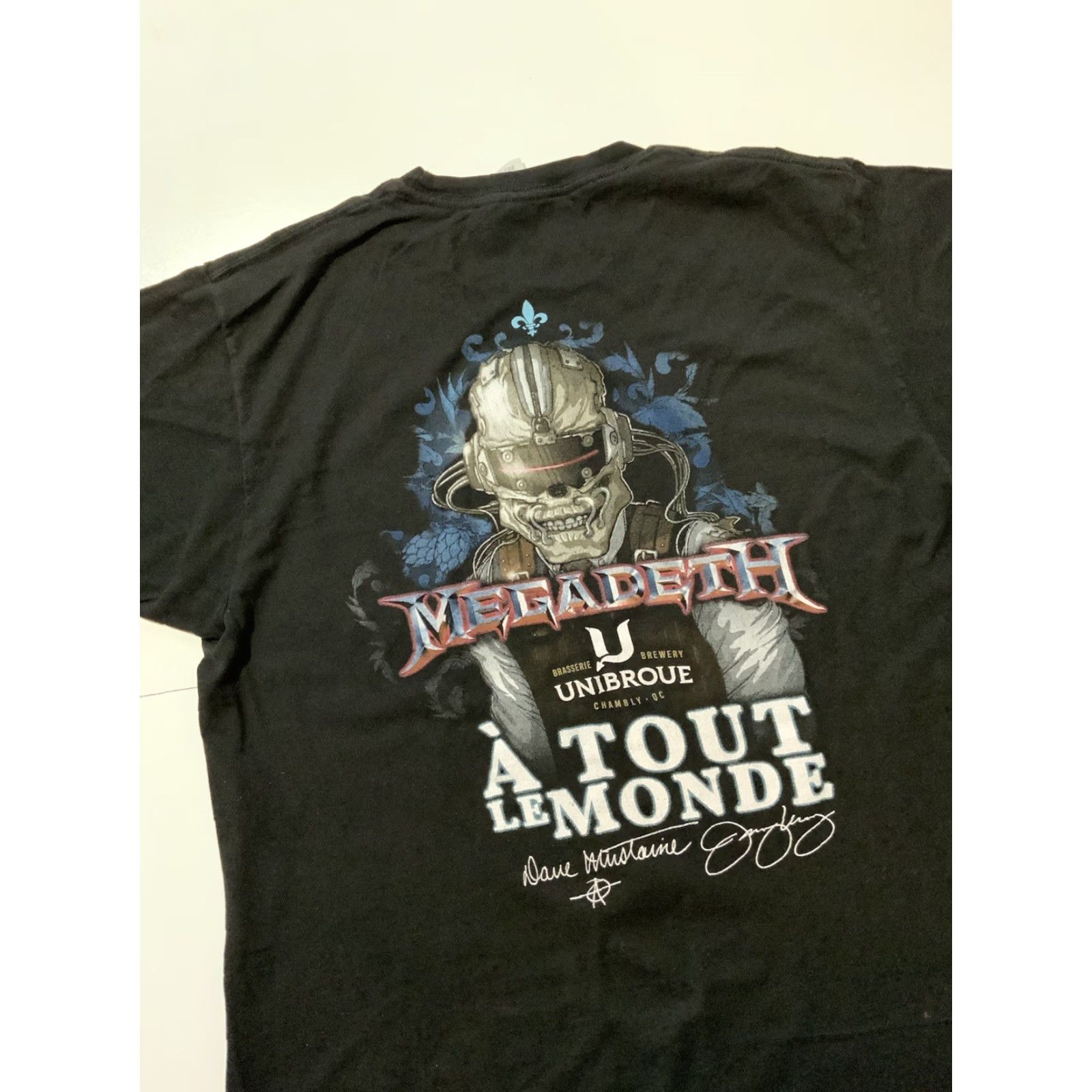 Tultex VINTAGE Unibroue Brewery X Megadeth A Tout Le Monde Rock Band Black Graphic T-Shirt Sz.L Size US L / EU 52-54 / 3 - 5 Thumbnail