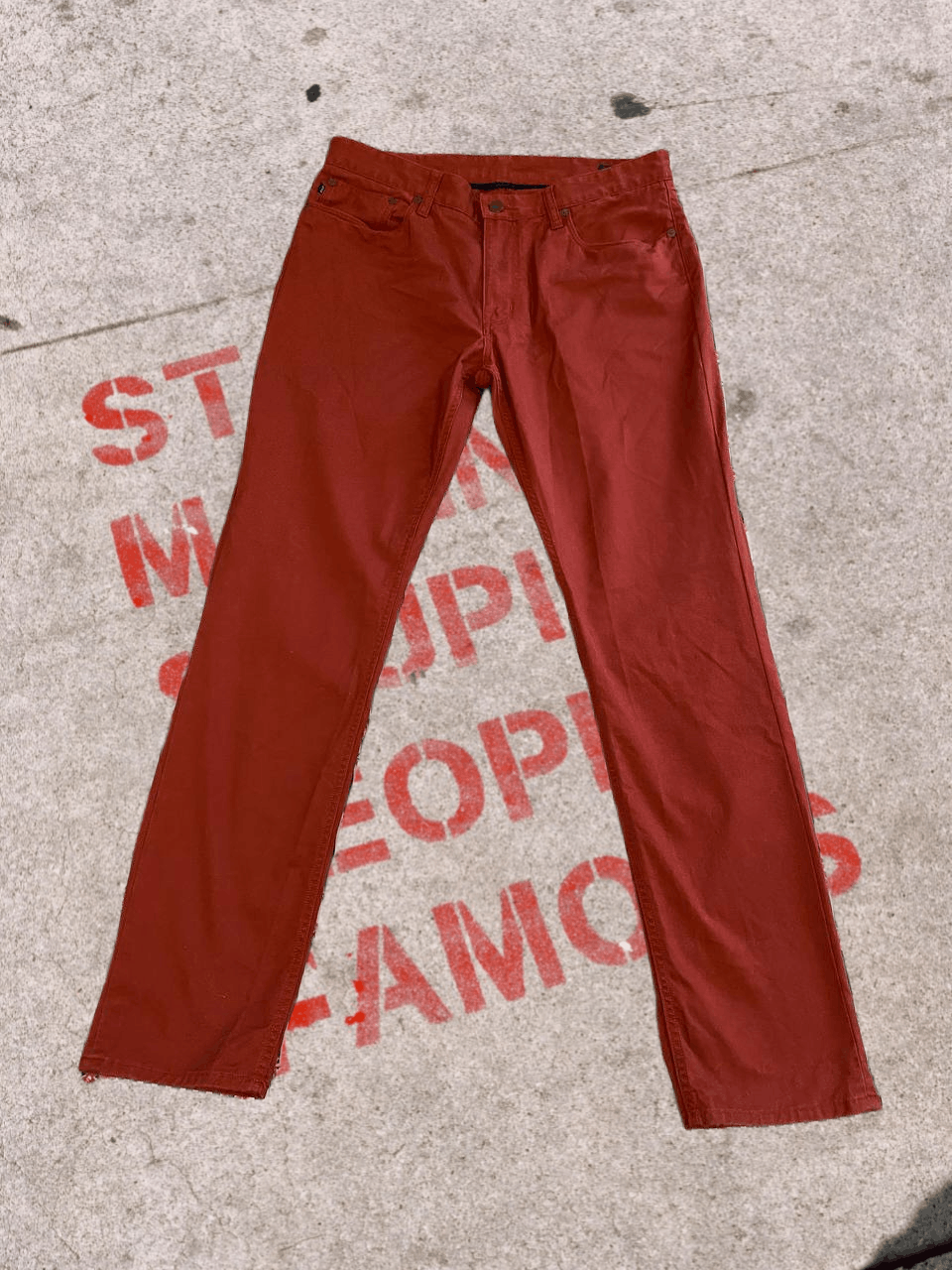 Polo Ralph Lauren Polo Ralph Lauren Straight Leg Chinos Trousers Red Pockets Size US 34 / EU 50 - 1 Thumbnail