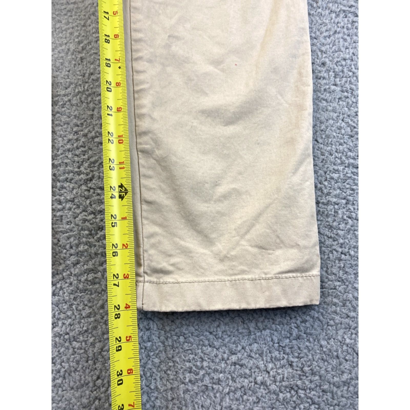 Tommy Hilfiger Tommy Hilfiger Women's 14 Khaki Button Flat Front Straight Leg Pants /59-21 Size 36" / US 14 / IT 50 - 6 Thumbnail