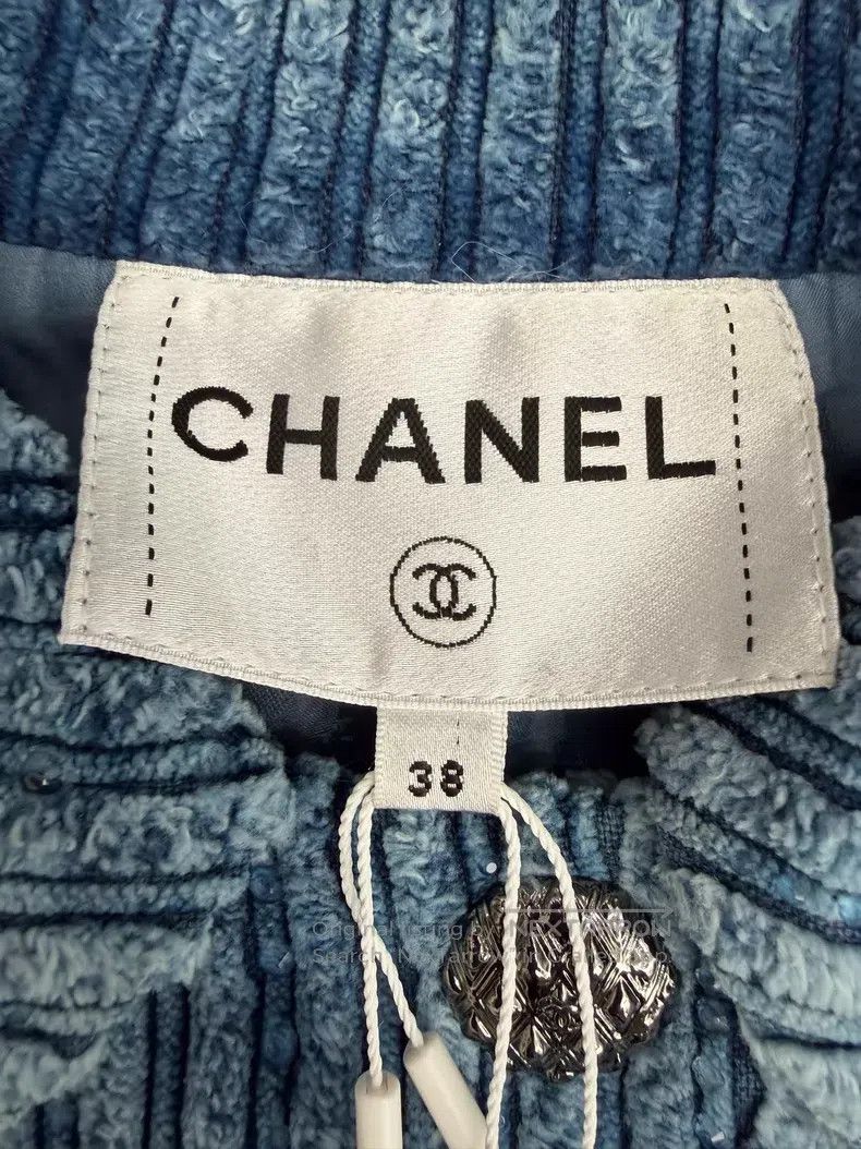Chanel Chanel Blue diamond corduroy jacket Size XS / US 0-2 / IT 36-38 - 4 Thumbnail