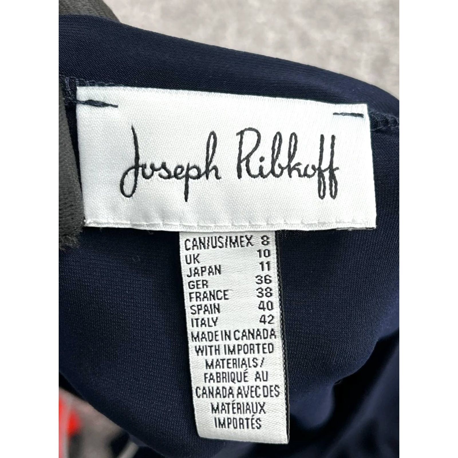 Joseph Ribkoff Joseph Ribkoff T Shirt Womens 8 Blue Flutter Sleeve Knotted Tie Front Crew Neck Short Sleeve Blouse Satin? Size M / US 6-8 / IT 42-44 - 4 Thumbnail