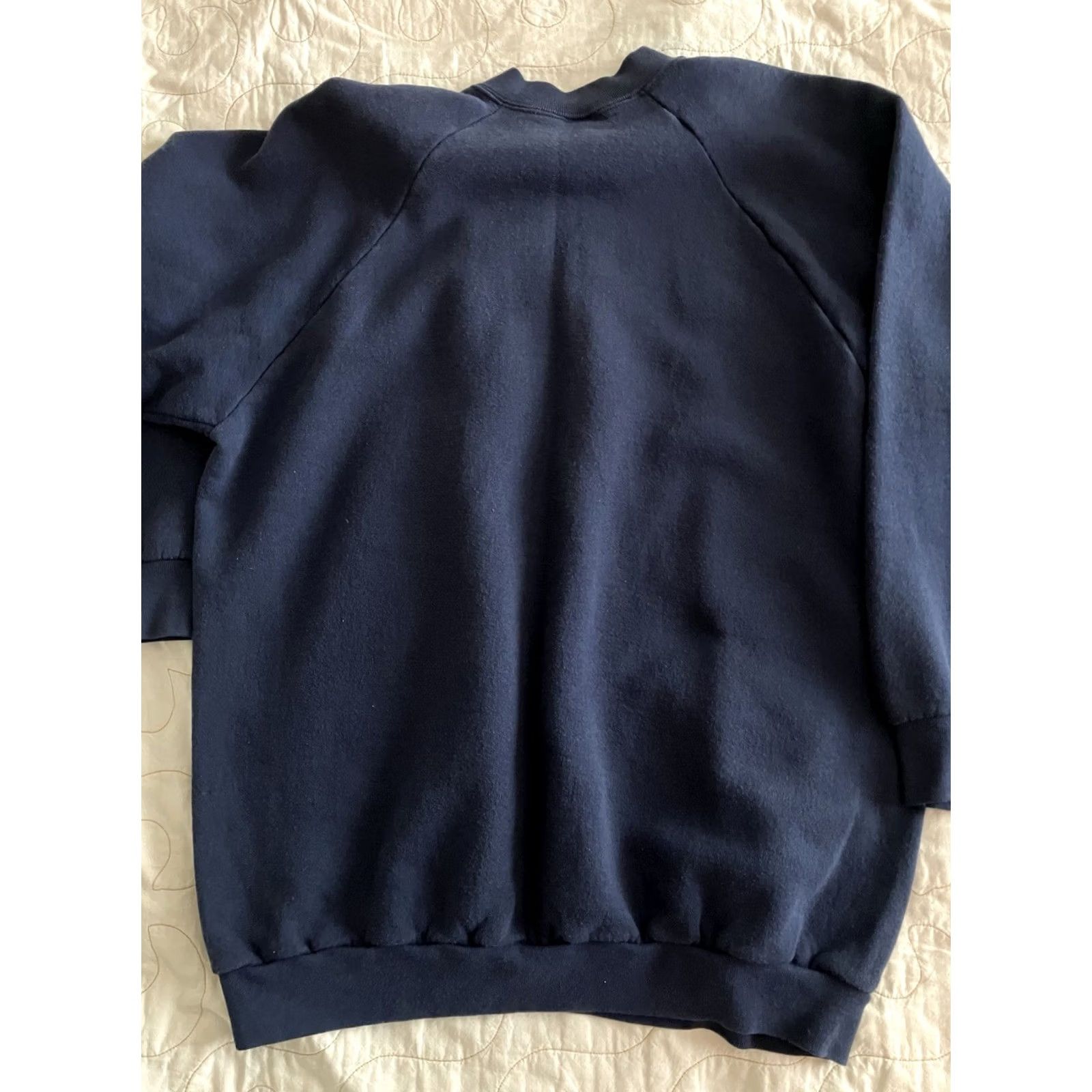 Fruit Of The Loom VINTAGE Fruit of the Loom Sweatshirt Womens XL Blue Raglan Sleeve Pullover Crew Neck 90s Retro Casual Wear USA Daywear (أ) Size XL / US 12-14 / IT 48-50 - 6 Thumbnail