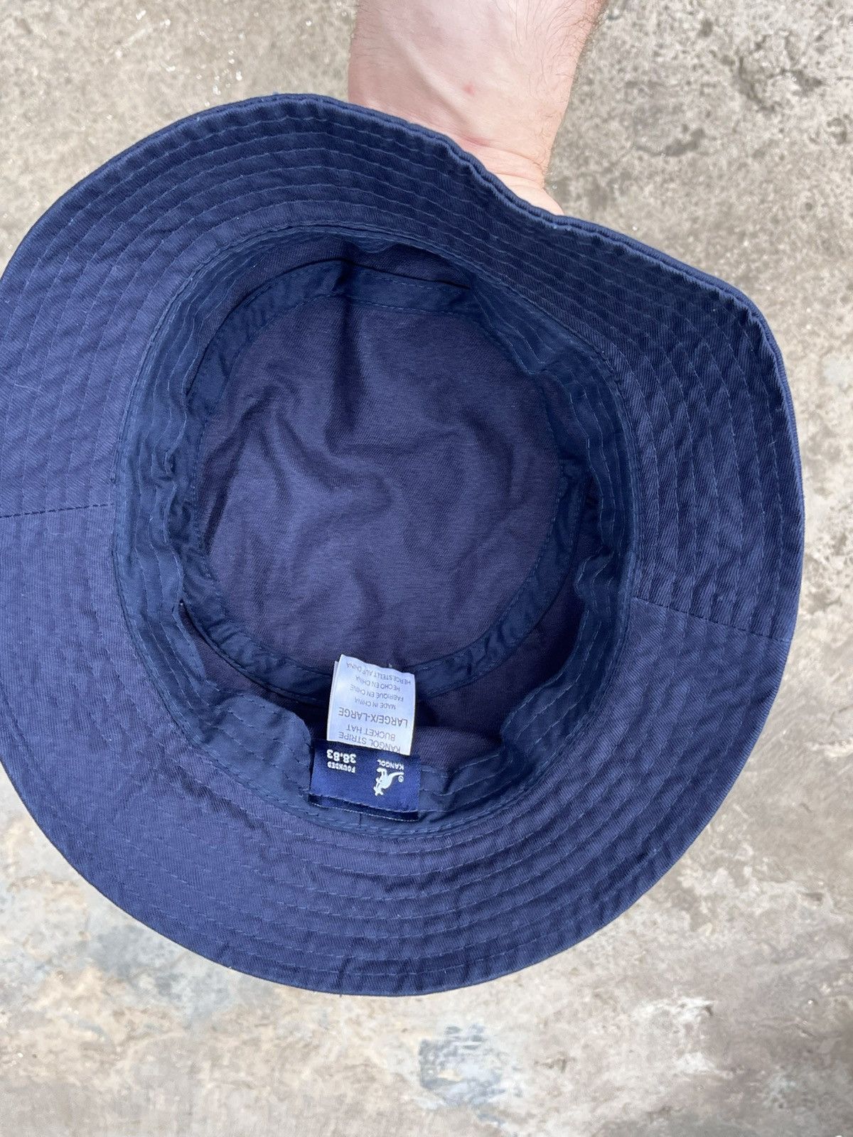 Kangol Vintage Kangol Bucket Hat Blue White Striped Avantgarde Y2K Size 38 - 7 Thumbnail