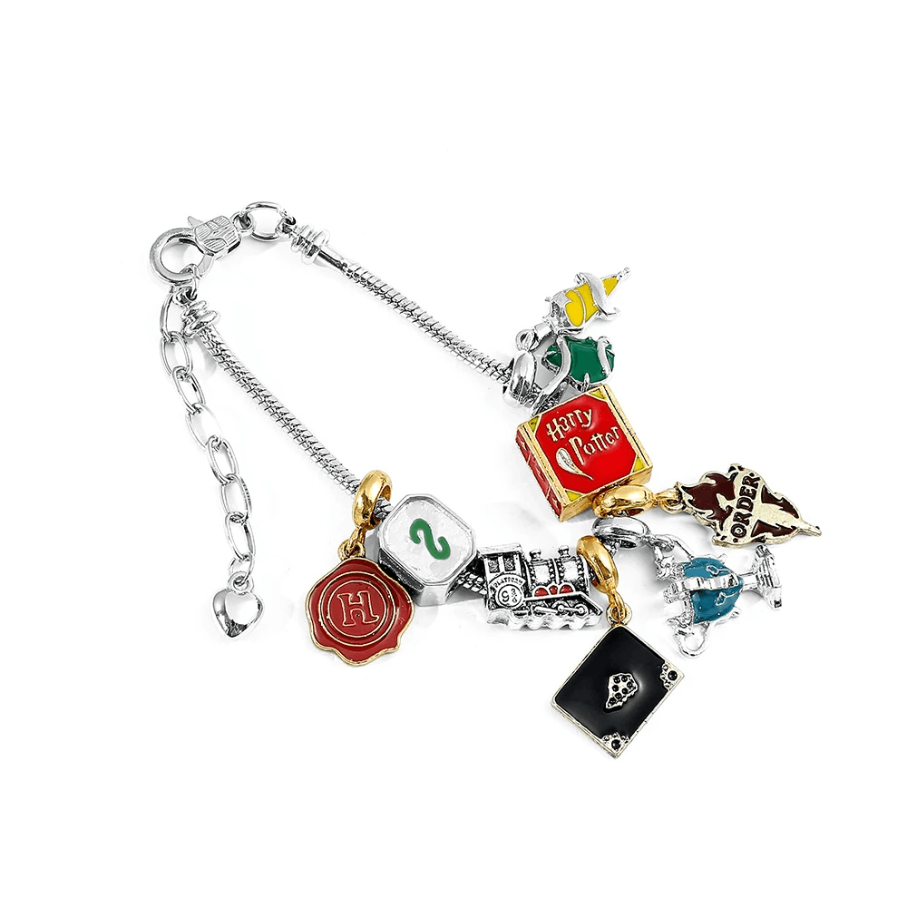Carhartt Charms Bracelet Hogwarts Academy of Magic Slytherin Beads Size ONE SIZE - 7 Thumbnail