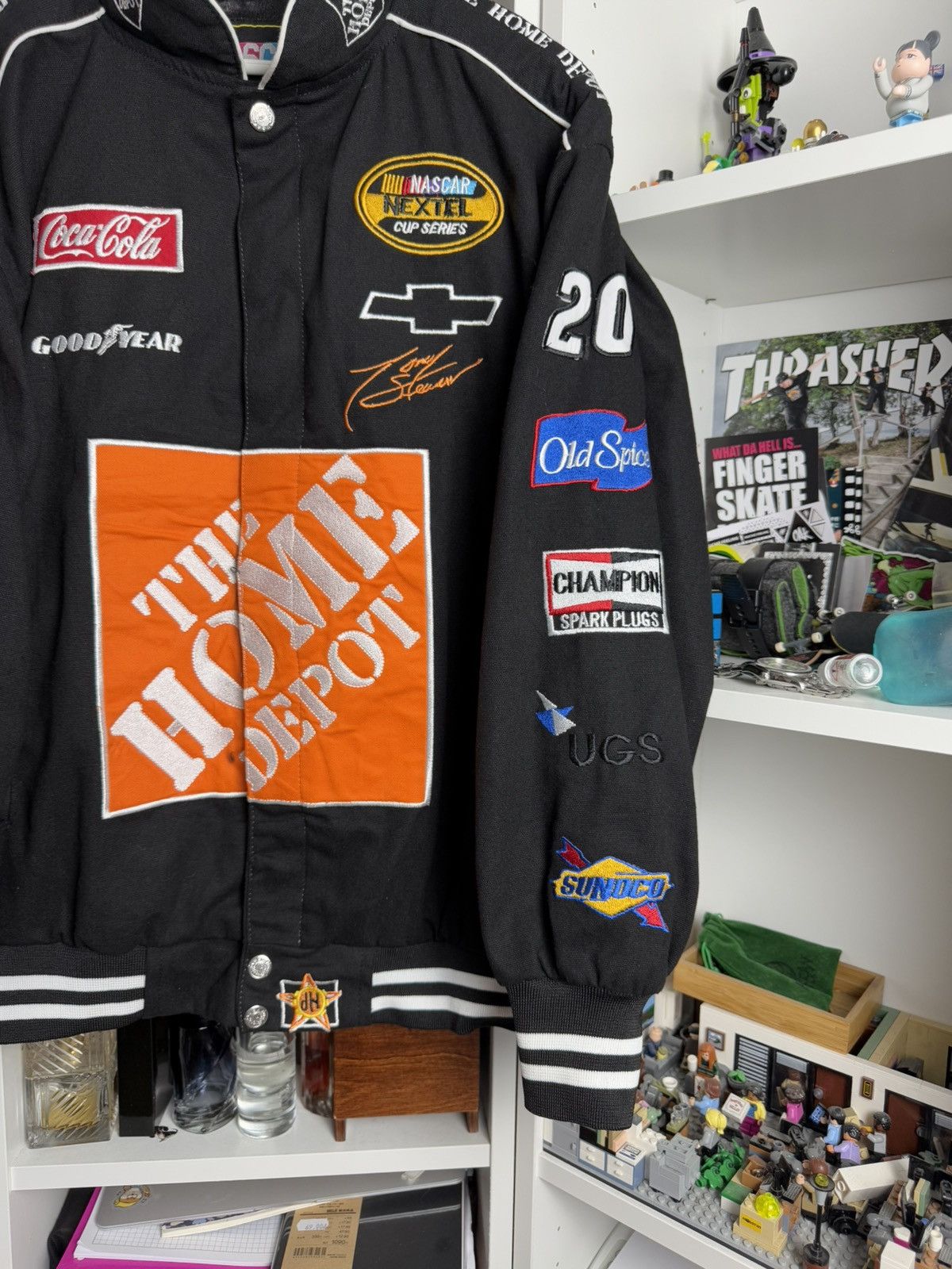 NASCAR Vintage 90s Nascar by JH Design moto racing biker jacket Size US L / EU 52-54 / 3 - 4 Thumbnail