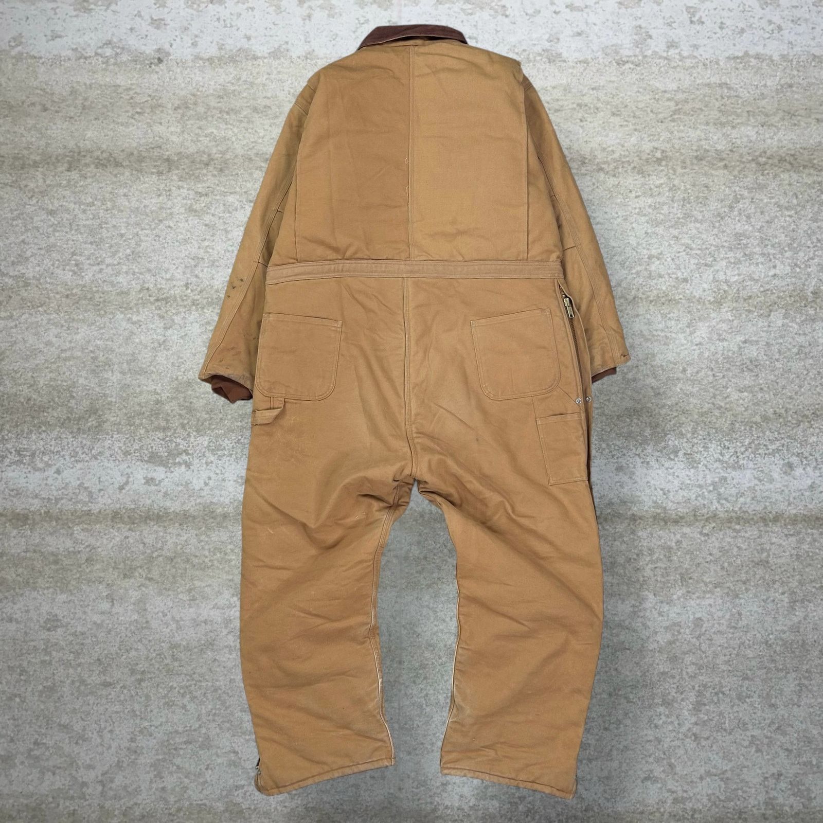 Vintage 90s Carhartt Coveralls Mens 2XL Baggy Tan Insulated