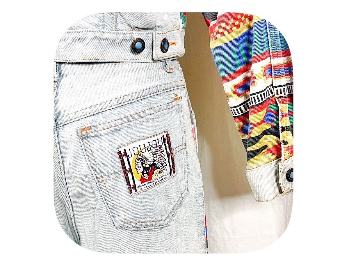 Other VTG 80s Jou Jou Navajo Printed Jacket + Pants Denim Tuxedo 9 Size 31" - 12 Thumbnail