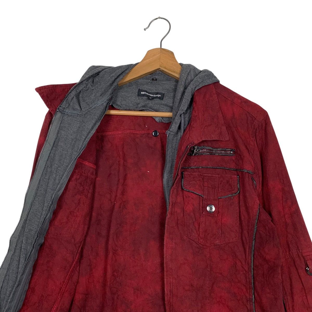 semanticdesign Semantic Design Hooded Red Jacket Size M / US 6-8 / IT 42-44 - 11 Thumbnail