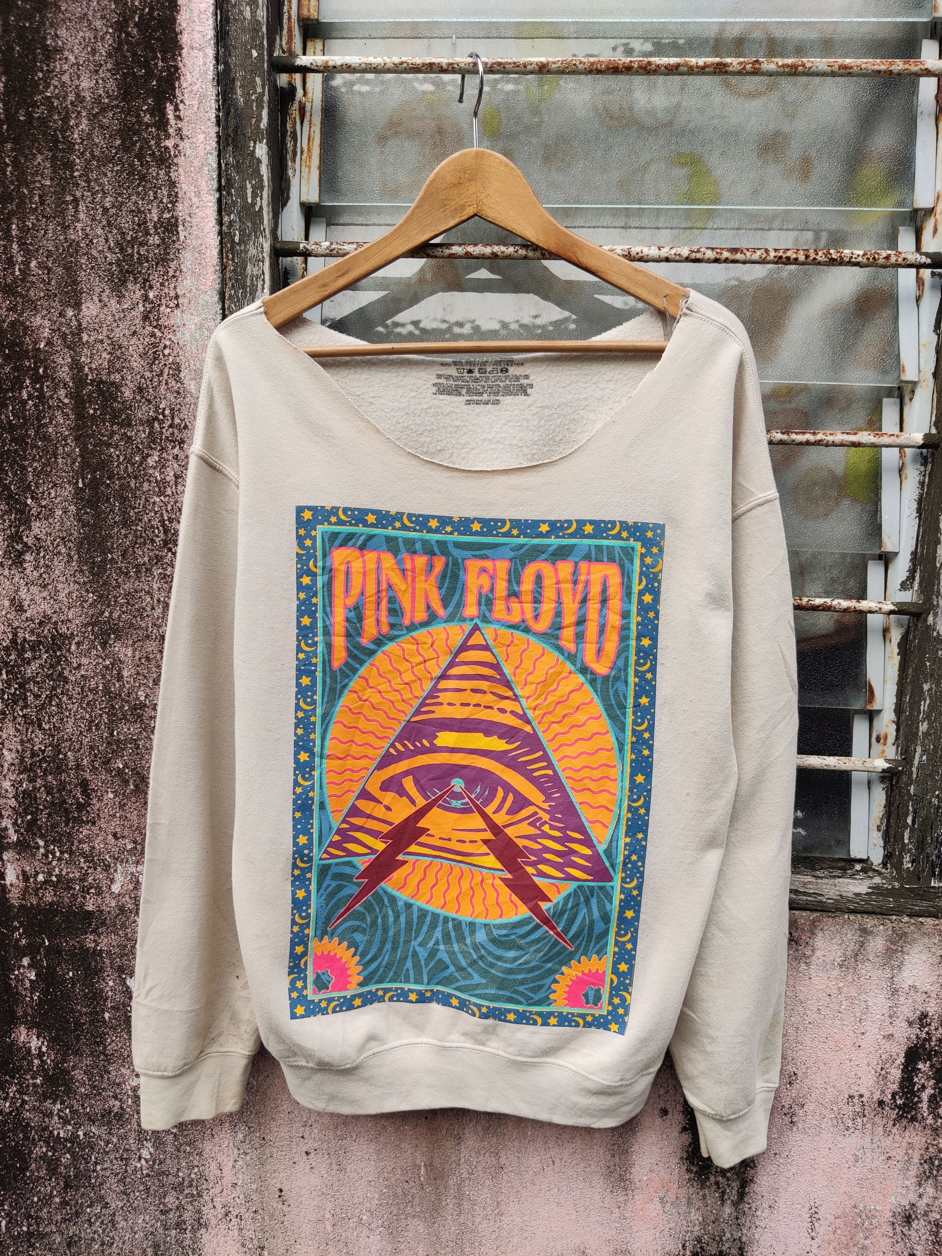 Band Tees Pink Floyd Rock Chop Off Neck Sweatshirt Size US L / EU 52-54 / 3 - 1 Thumbnail