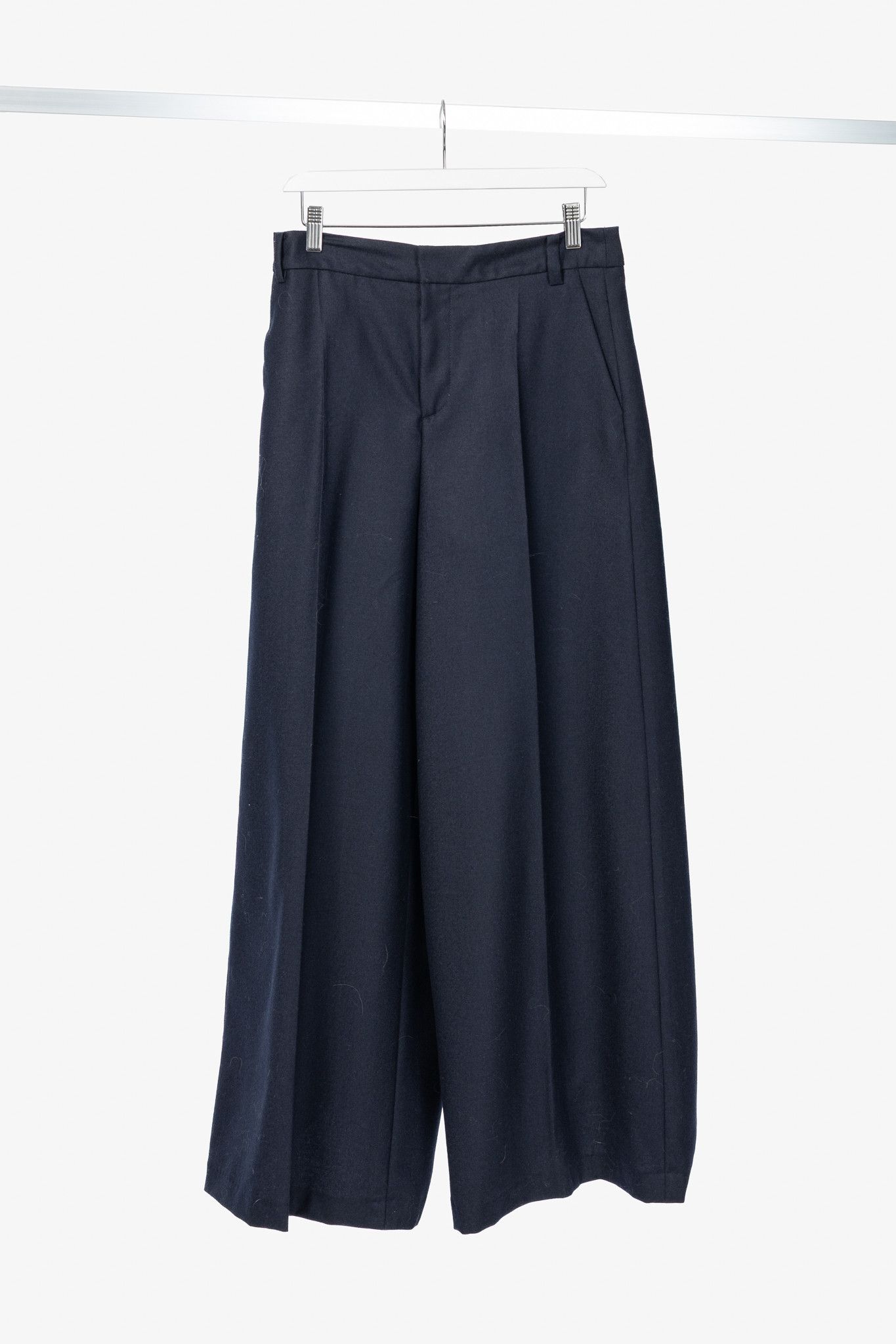 Tibi Tibi Murray Navy Superfine Wool Flannel Trouser Size 27" / US 4 / IT 40 - 1 Thumbnail