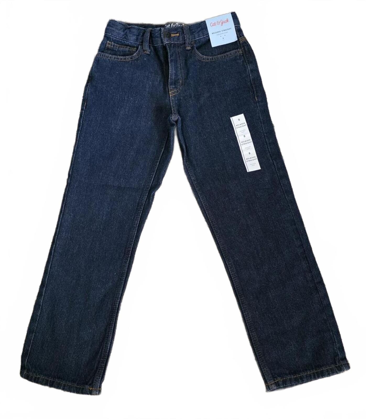 Other Cat & Jack Relaxed Straight Adjustable Waist Jeans Boys Sz 8 Size US 26 / EU 42 - 7 Thumbnail