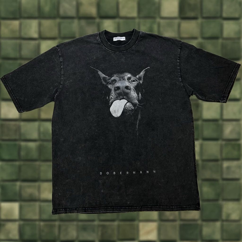 Vintage Elfric Eden Dobermann Dog Graphic Tee Shirt Mens XXL Black Acid Size US XXL / EU 58 / 5 - 1 Thumbnail