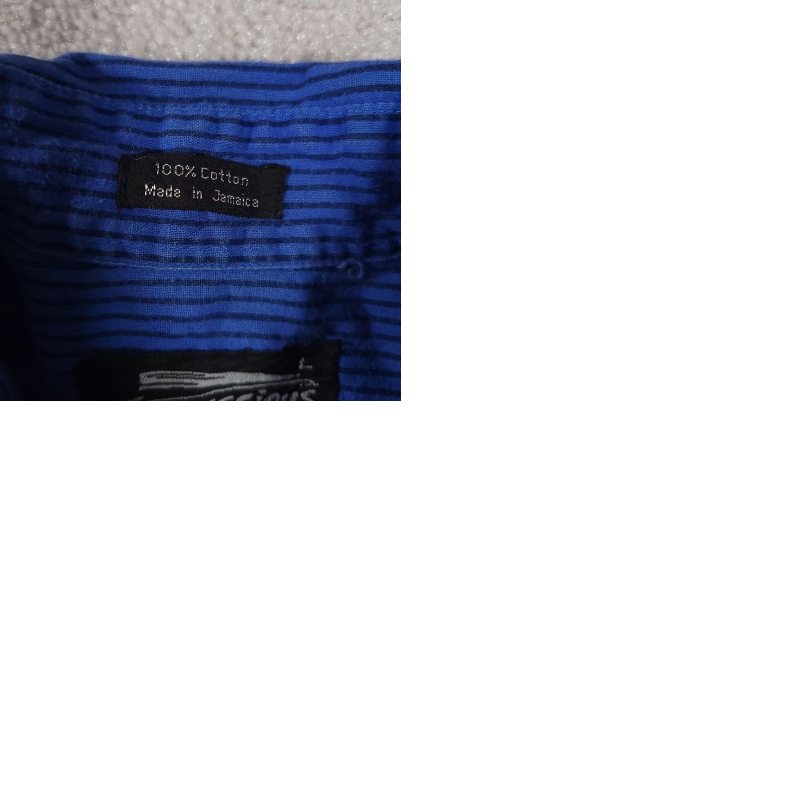 Vintage VINTAGE Expressions Shirt Large Blue Striped Long Sleeve Retro Vtg 90s Button Up Mens Size US L / EU 52-54 / 3 - 9 Thumbnail