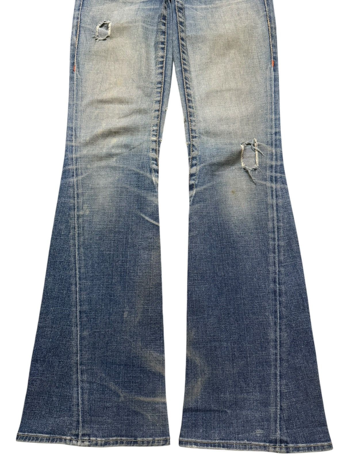True Religion Vintage Usa 90s True Religion Mud Wash Faded Wide Leg Flared Size US 30 / EU 46 - 7 Thumbnail