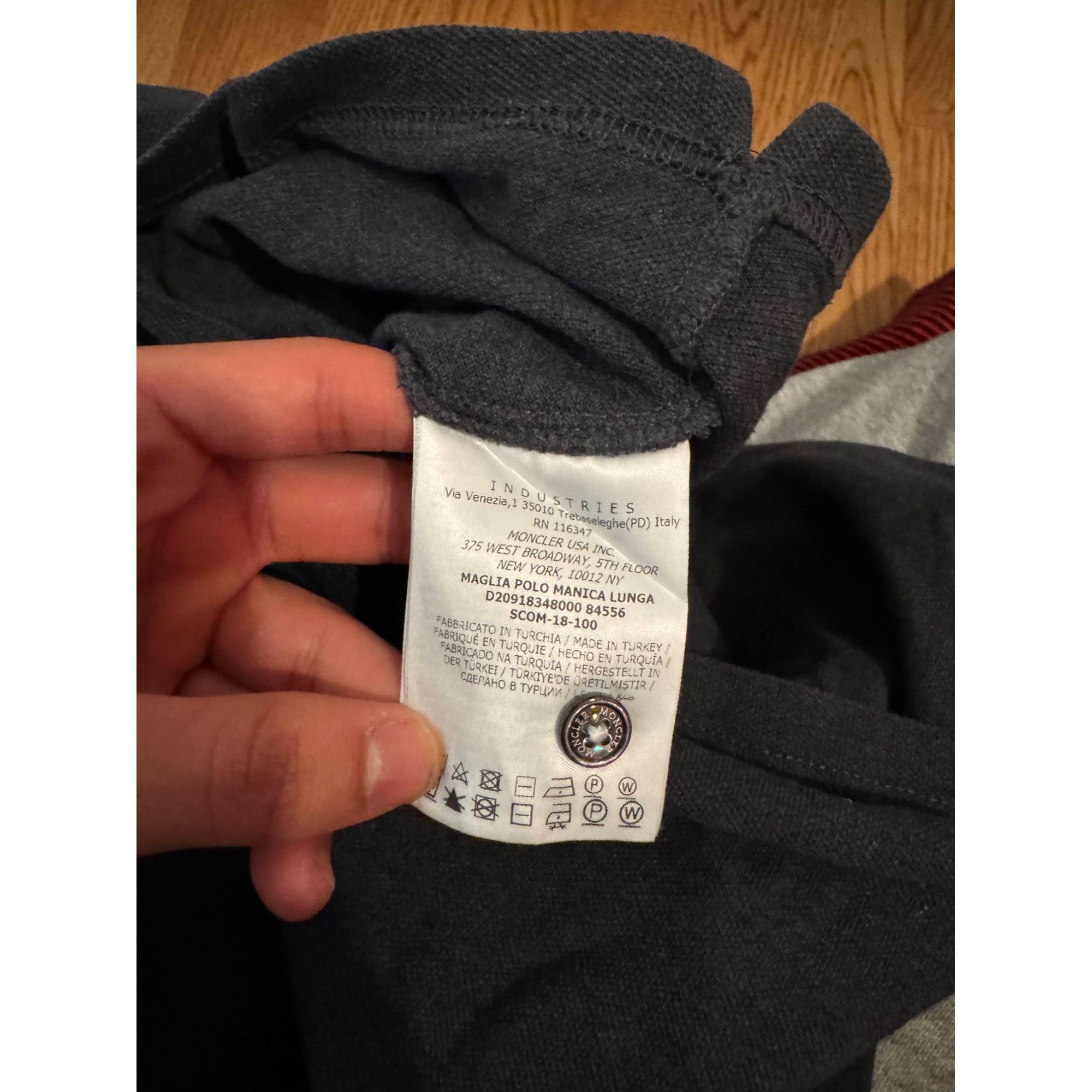 Moncler Moncler Long Sleeve Piqué Polo Size US L / EU 52-54 / 3 - 7 Thumbnail