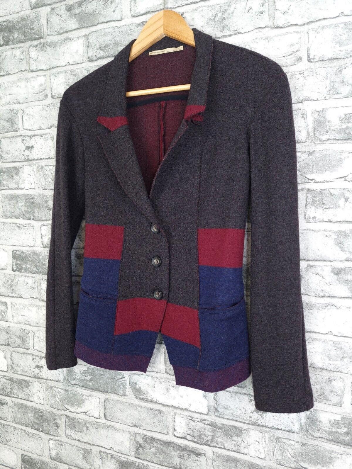 Marithe + Francois Girbaud Marithe Francois Girbaud Jacket Uk 8 Patchwork Wool Blazer Size S / US 4 / IT 40 - 1 Thumbnail