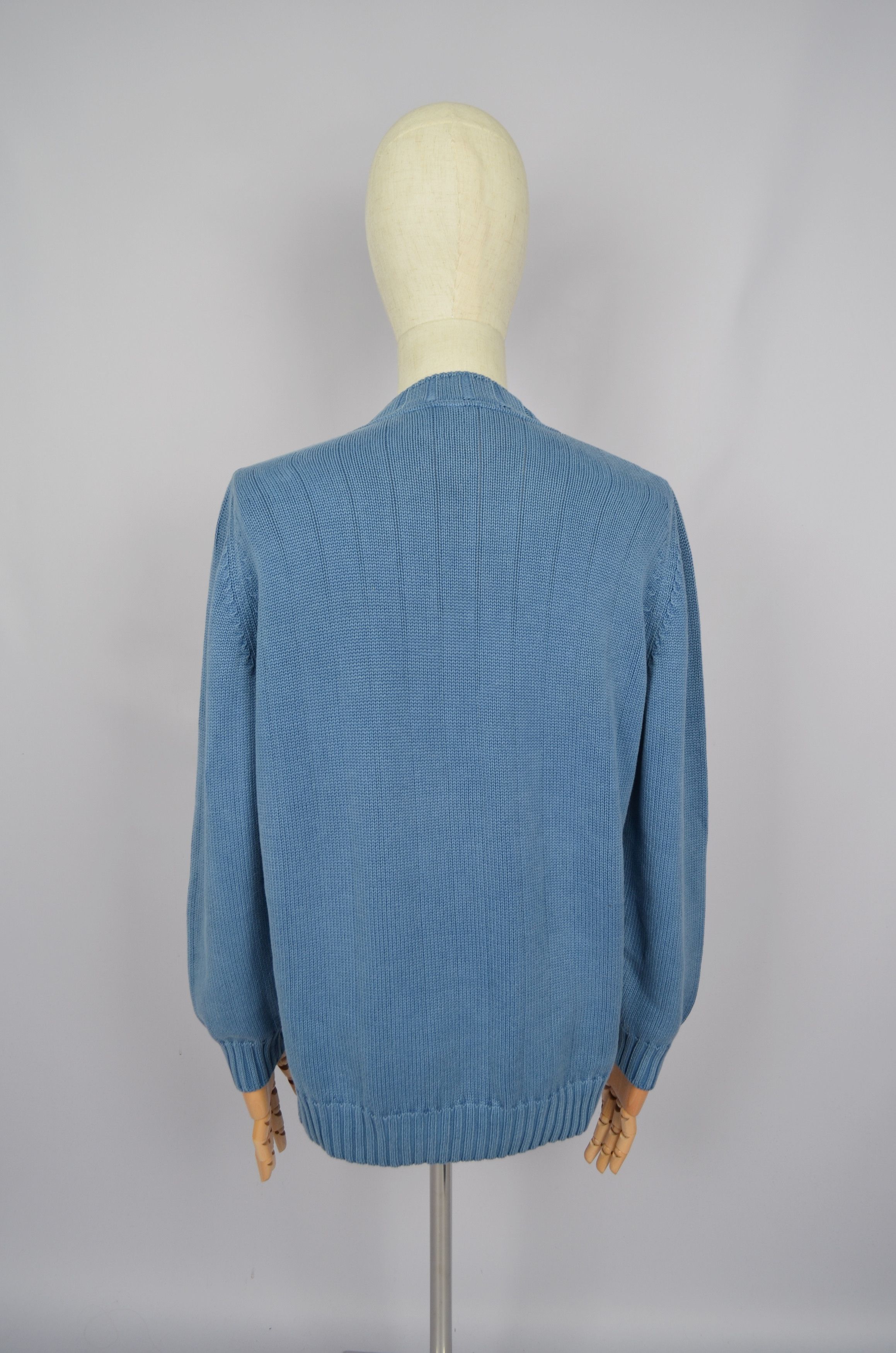 Designer × Gran Sasso Gran Sasso Cotton Knit Sweater Jumper Sz 52\L Made in Italy Size US L / EU 52-54 / 3 - 9 Thumbnail