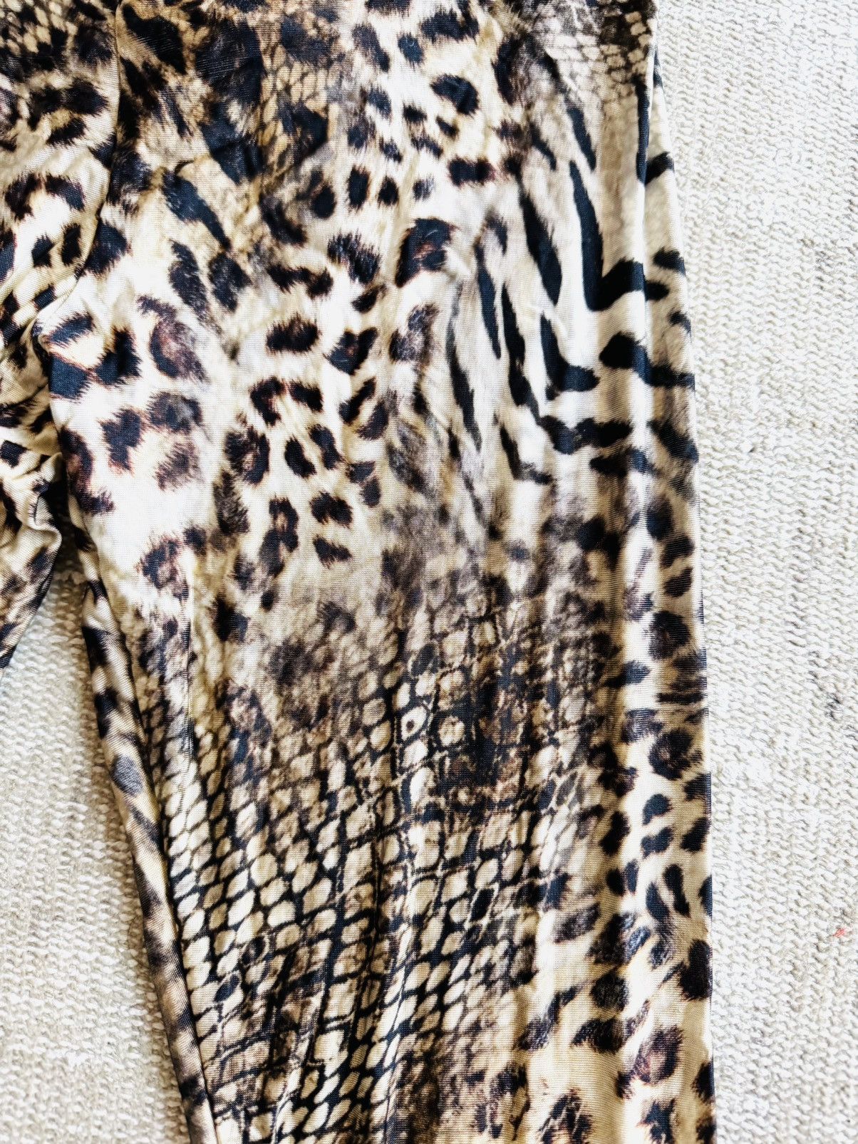 Vintage × plein sud Plein Sud Jeanius mix jungle print leggings leopard snake + Size 28" / US 6 / IT 42 - 3 Thumbnail