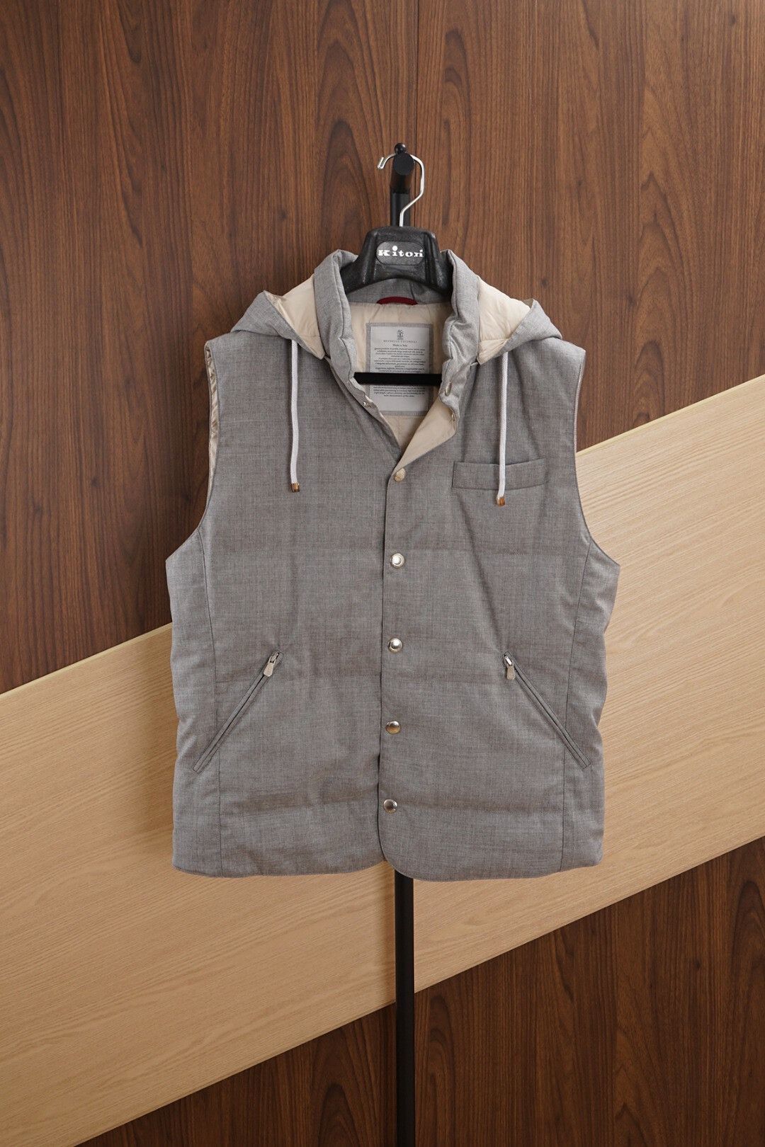 Brunello Cucinelli Brunello Cucinelli Down Vest with Hood Size US M / EU 48-50 / 2 - 1 Thumbnail