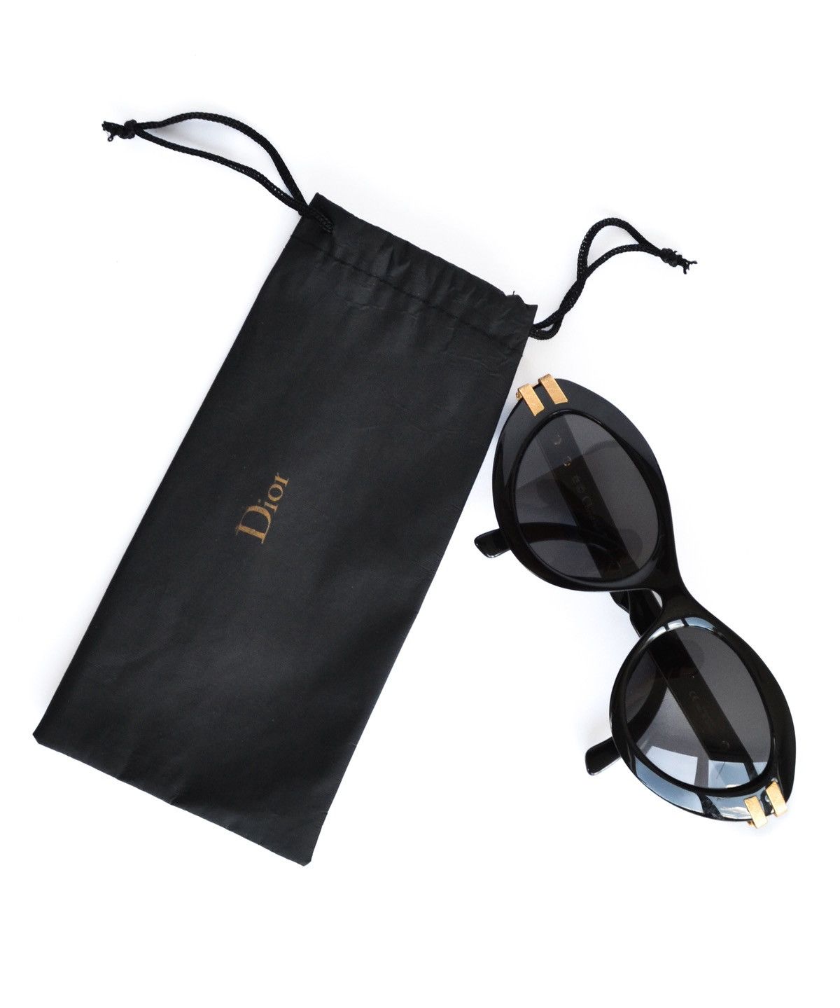 Dior DIOR Sunglasses CD Golden Glasses 2905 Oval Cat Black Size ONE SIZE - 2 Thumbnail