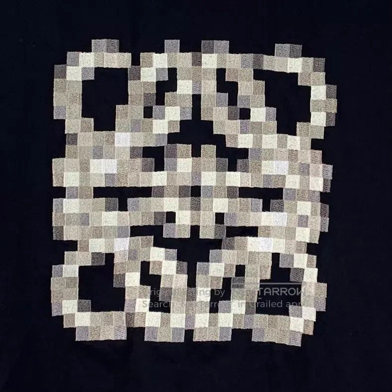 Loewe Loewe Black logo mosaic print cotton round neck short slee Size S / US 4 / IT 40 - 4 Thumbnail