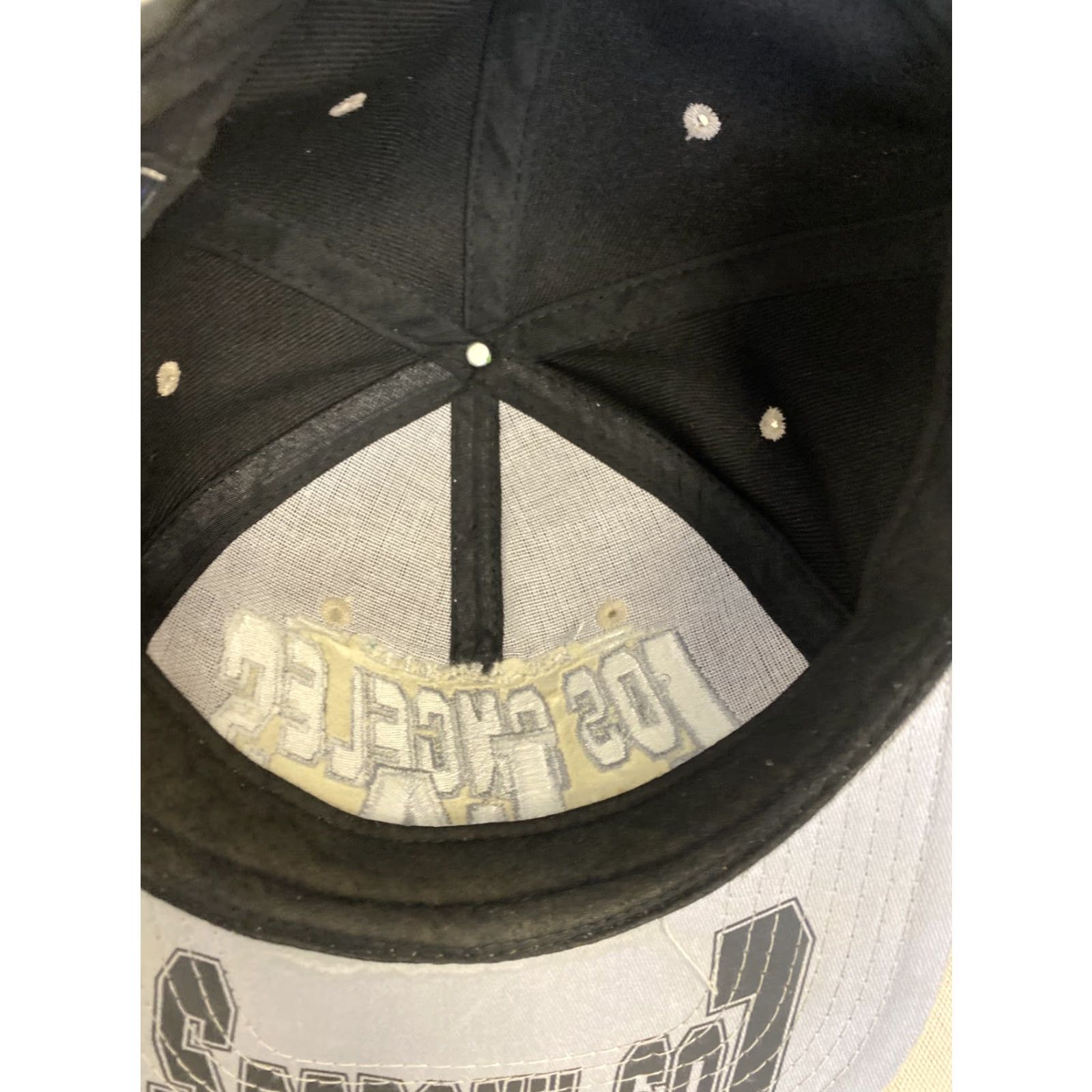 Vintage VINTAGE Los Angeles Snapback Hat Cap Baseball Cap Men One Size Black Adjustable Embroidered UV Protection Modern Size ONE SIZE - 5 Thumbnail