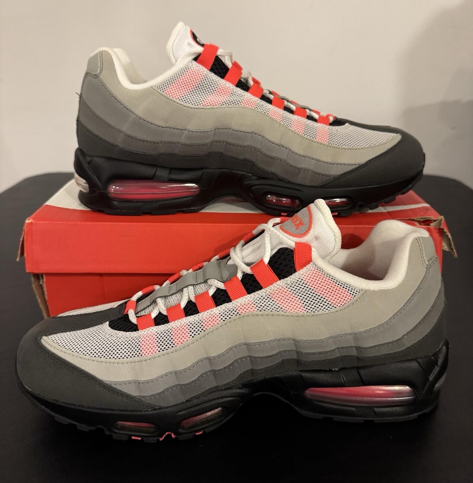 Nike Size 11.5 - Nike Air Max 95 Big Bubble - Solar Red Size US 11.5 / EU 44-45 - 3 Thumbnail