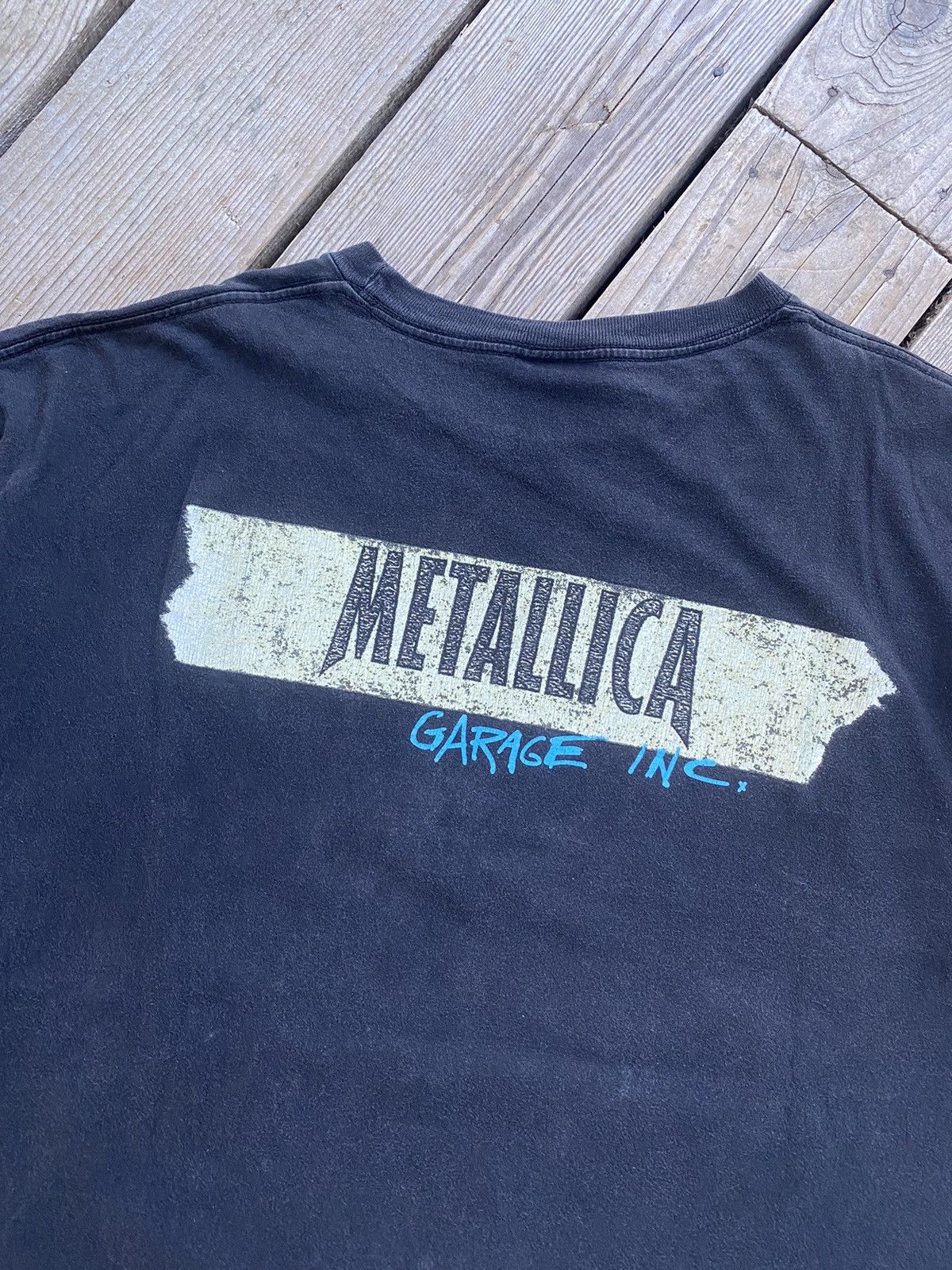 Vintage Vintage 1998 Metallica Garage Inc. Faded Black Band Tee Size US XL / EU 56 / 4 - 4 Thumbnail