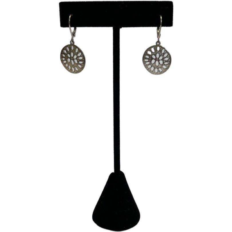 Other Sand Dollar Medallion Silver Statement Necklace Earrings Set Size ONE SIZE - 7 Thumbnail