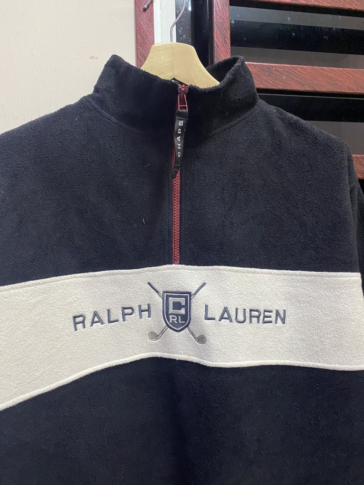 Chaps Ralph Lauren Vintage 90s Chaps Ralph Lauren Half Zipper Sweatshirt Size US L / EU 52-54 / 3 - 2 Thumbnail