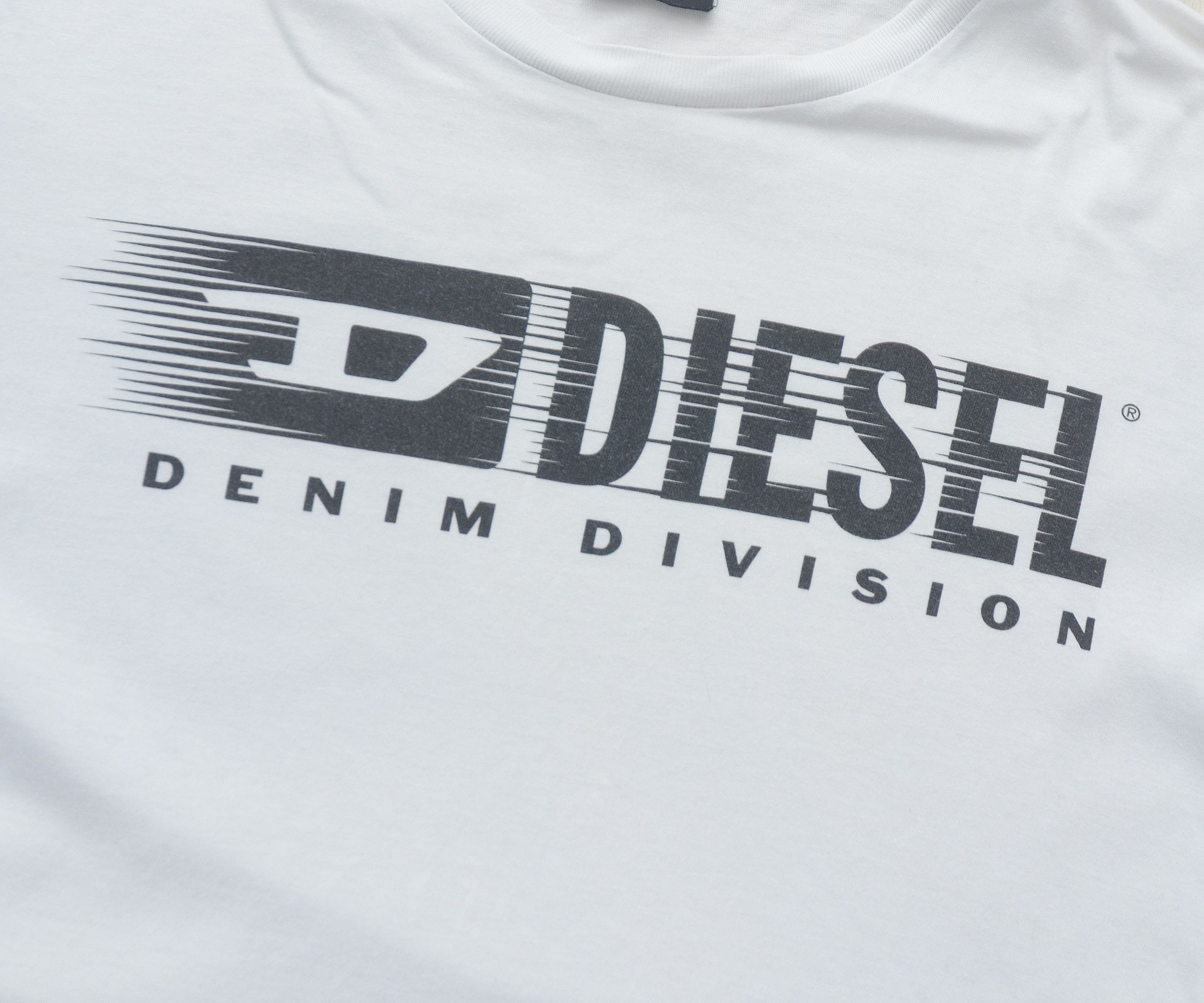 Diesel Diesel T-shirts Logo 90s Y2K Denim Division Big Logo White Size XL / US 12-14 / IT 48-50 - 4 Thumbnail