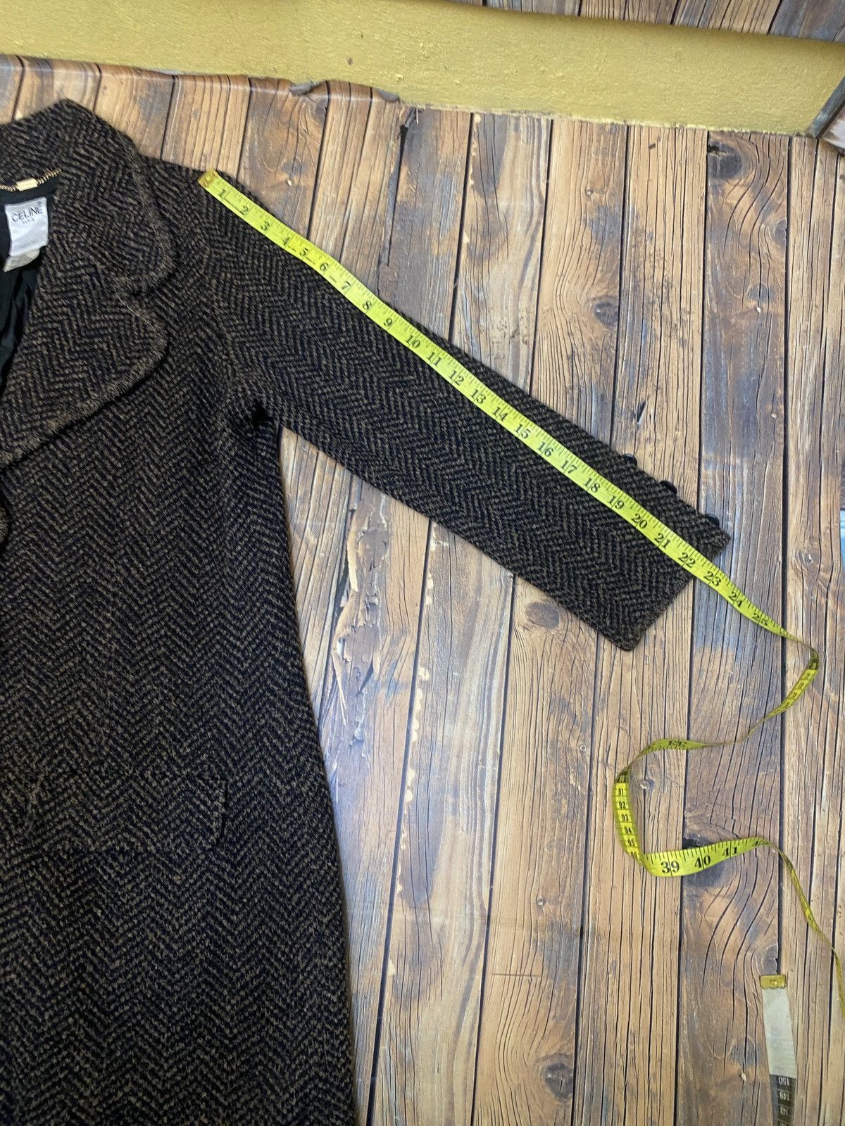 Celine × Hedi Slimane Vintage Celine Wool Trench Jacket Size M / US 6-8 / IT 42-44 - 13 Thumbnail