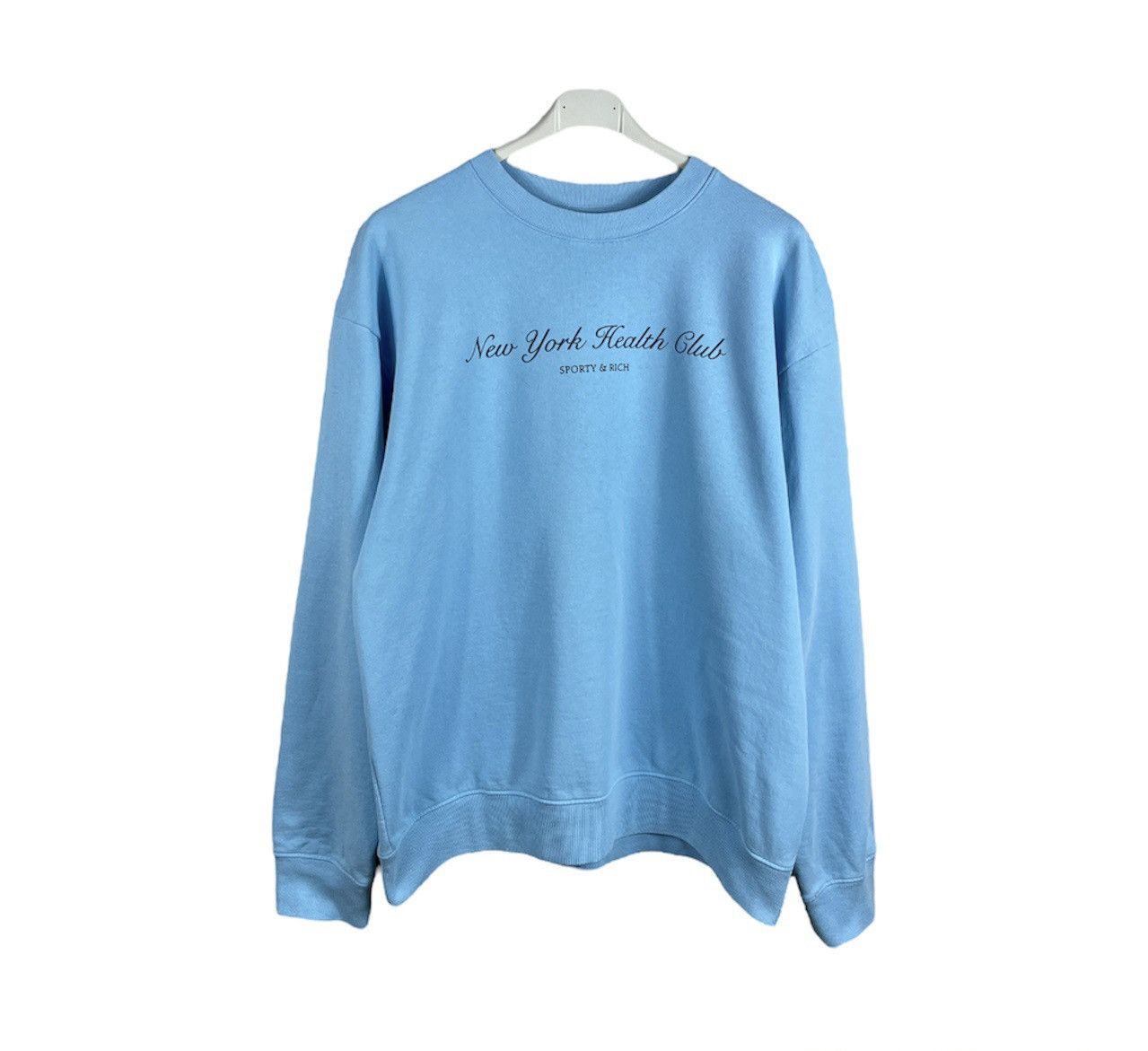 Designer × Sporty & Rich Sporty & Rich New York Health Club sweatshirt logo crewneck Size US L / EU 52-54 / 3 - 1 Thumbnail