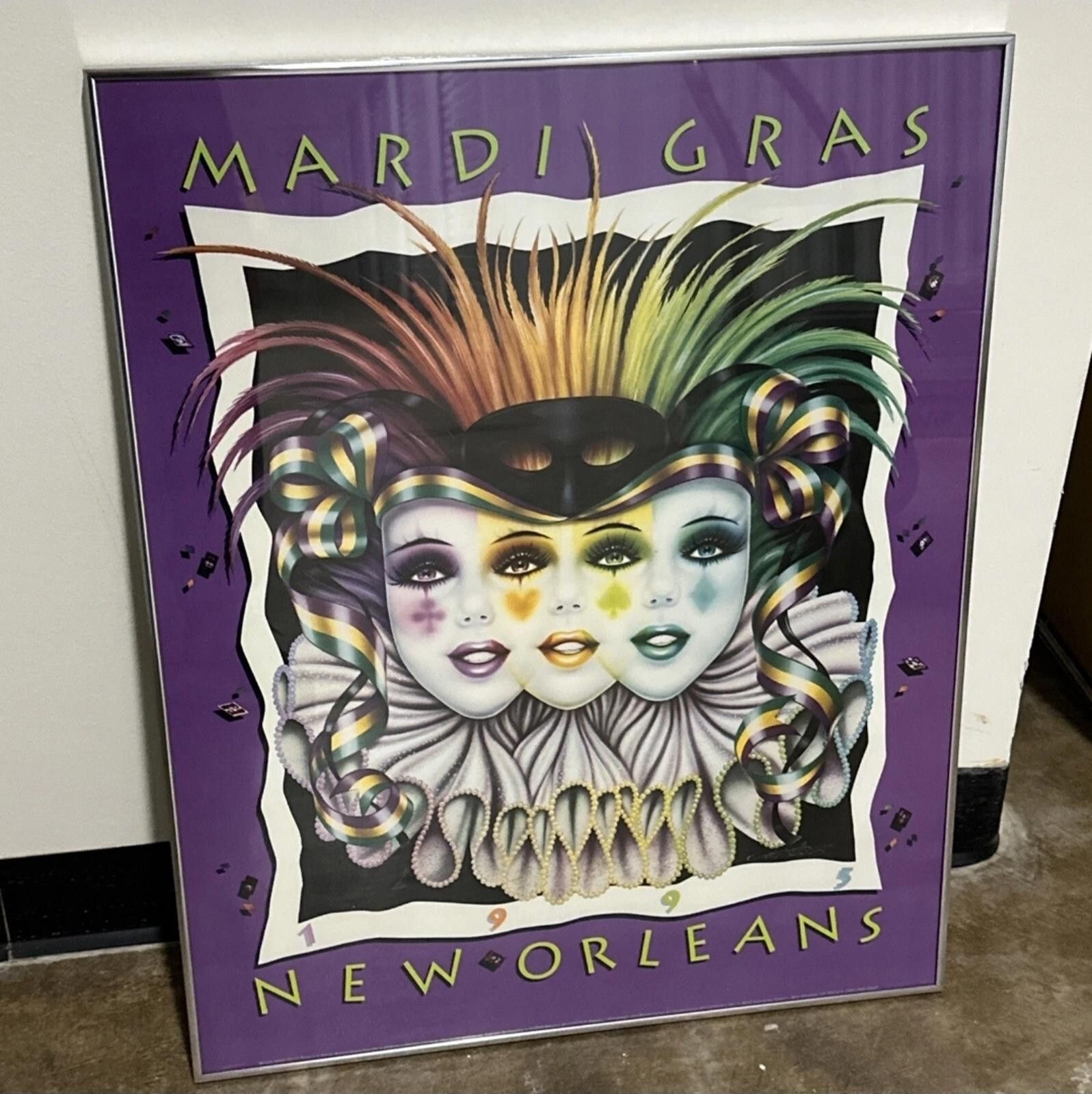 Designer Mardi Gras New Orleans Menagerie 1994 Poster VTG Original Size ONE SIZE - 1 Thumbnail
