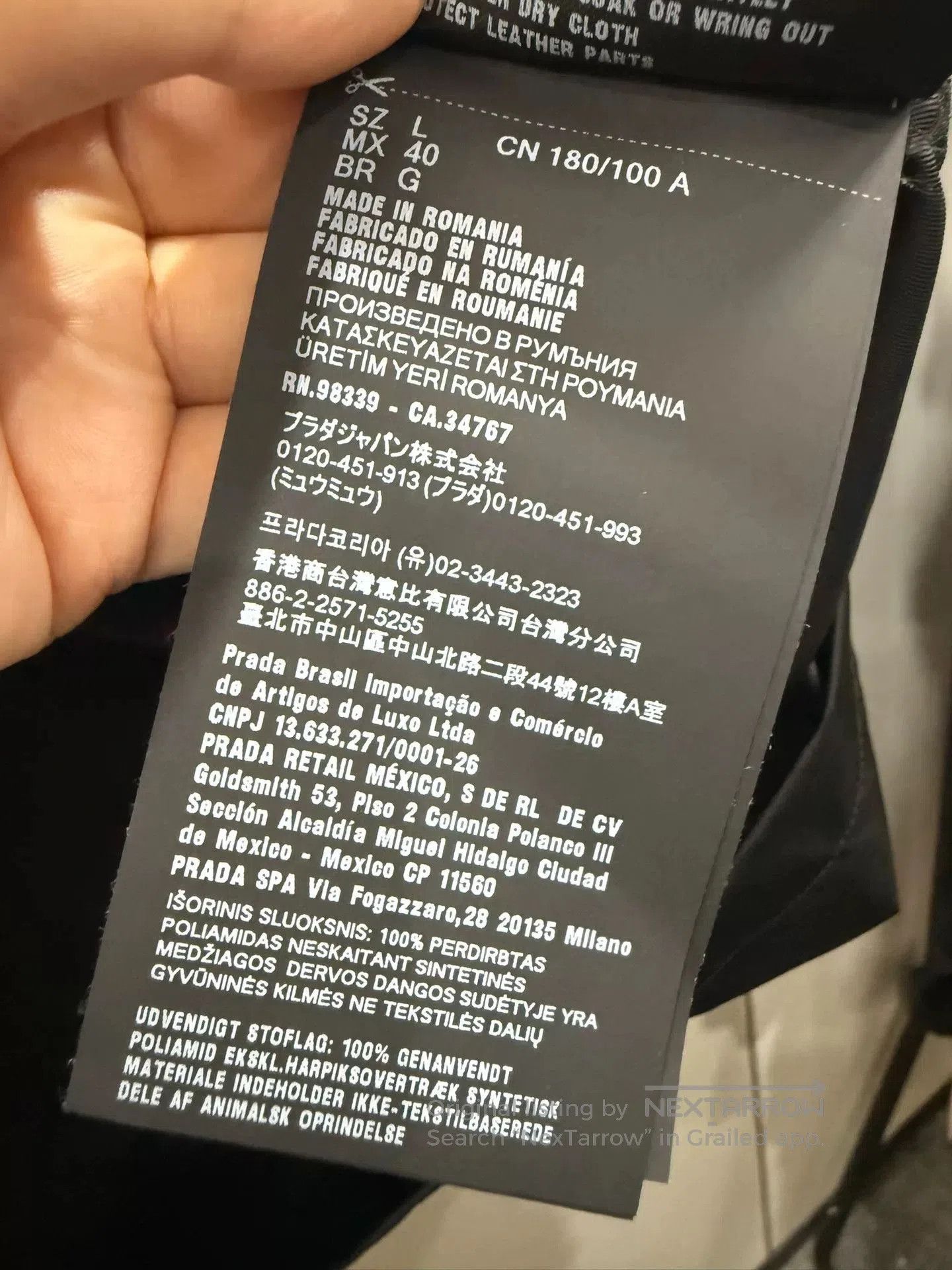 Prada Black Triangle Logo Jacket L.
