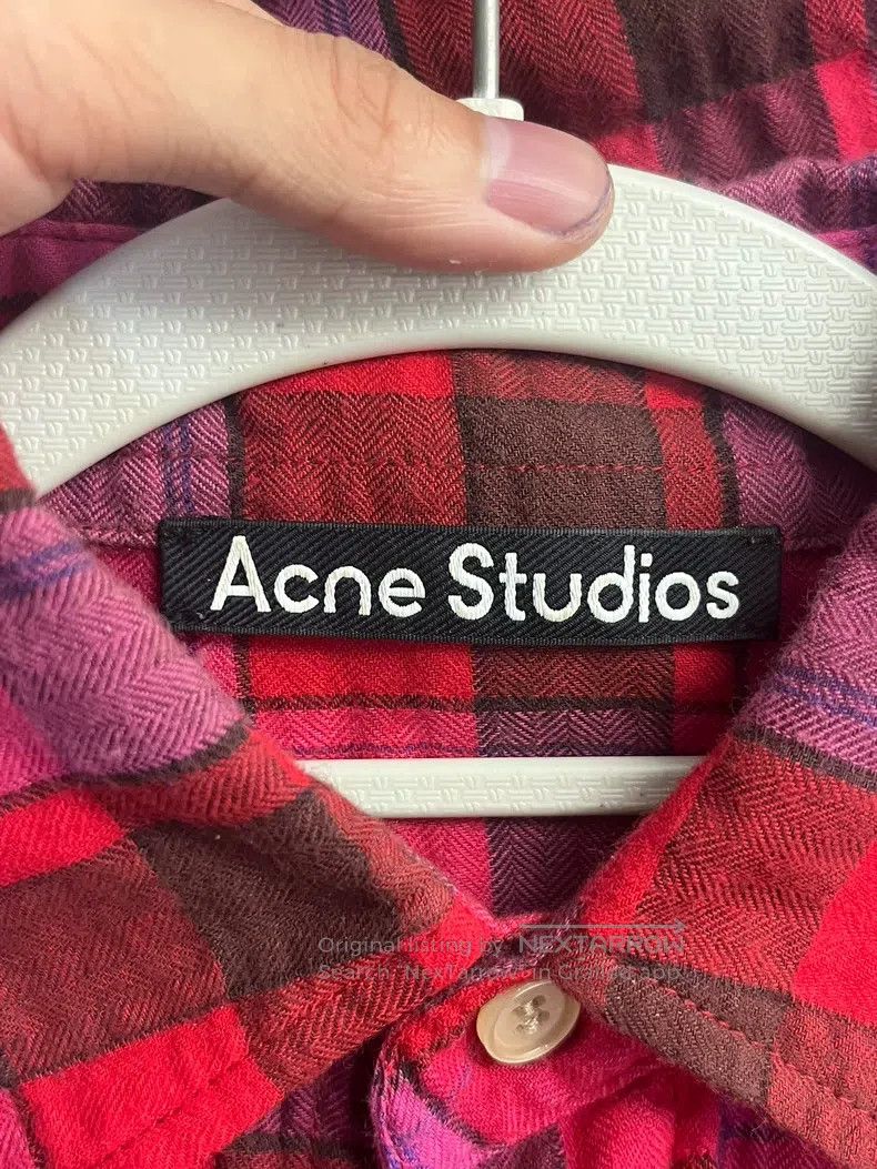 Acne Studios Acne Studios Smiley Icon Color-blocked Plaid Long-sleeve S Size US XXS / EU 40 - 3 Thumbnail