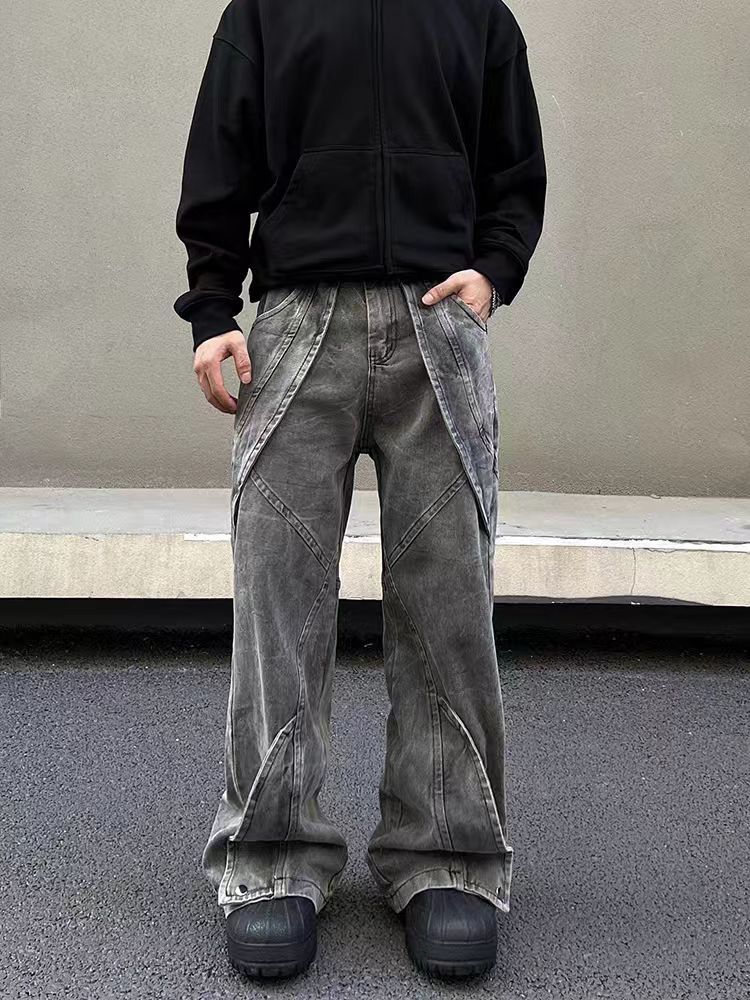 Japanese Brand × Jean Vintage deconstructed patchwork washed high street jeans Size US 30 / EU 46 - 1 Thumbnail