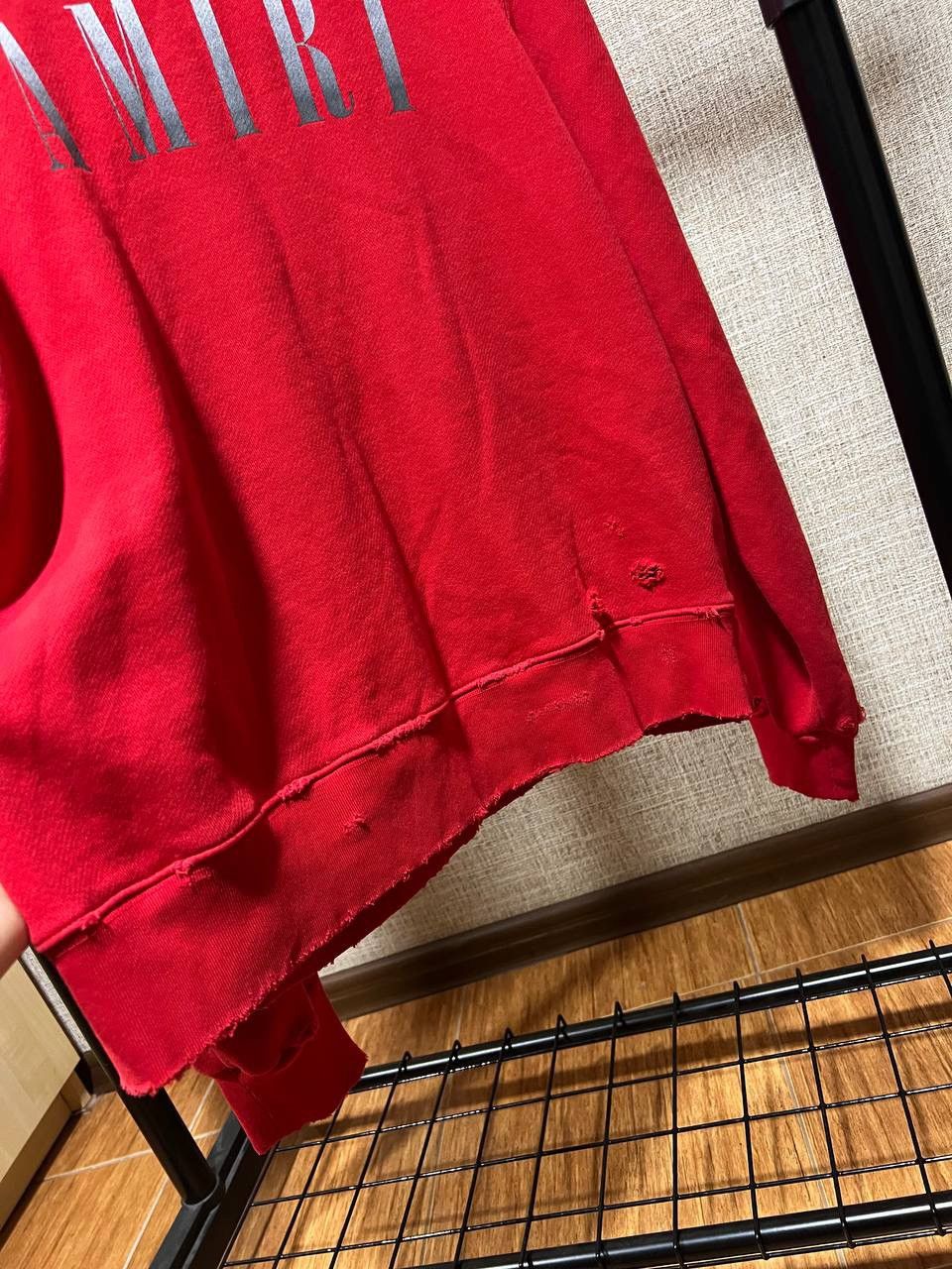 Amiri AMIRI RED DEGRADE SILVER LOGO DISTRESSED SWEATSHIRT Size US M / EU 48-50 / 2 - 4 Thumbnail