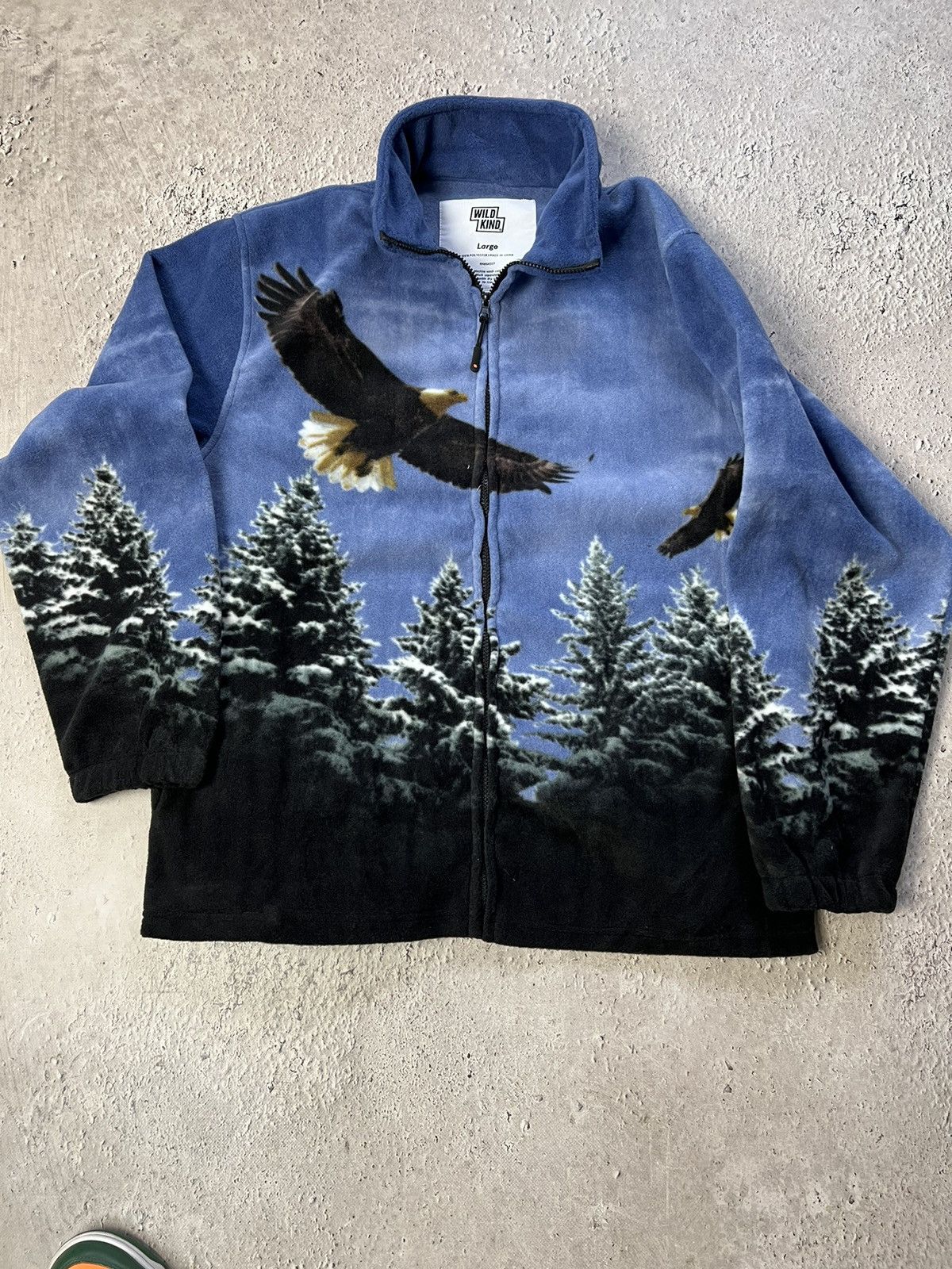 Vintage VINTAGE 90S OVERSIZED SHERPA FLEECE EAGLE ANIMAL HOODIE Size US L / EU 52-54 / 3 - 4 Thumbnail